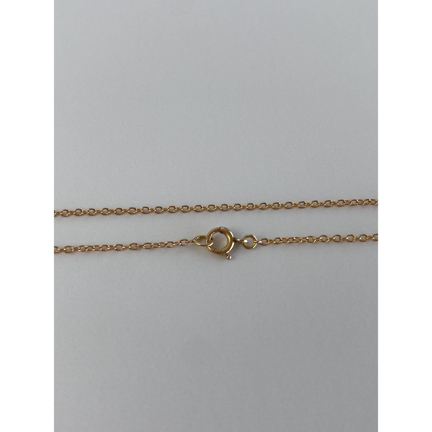Vintage Solid 10k Yellow Gold Rolo Chain Necklace - 13.25 inches