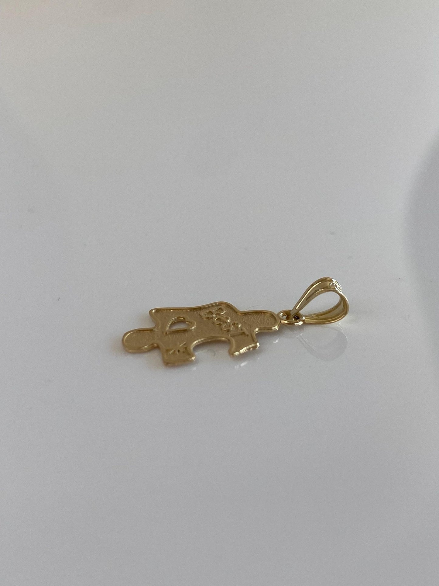 Vintage Solid 14k Yellow Gold 'Best' Puzzle Piece Charm