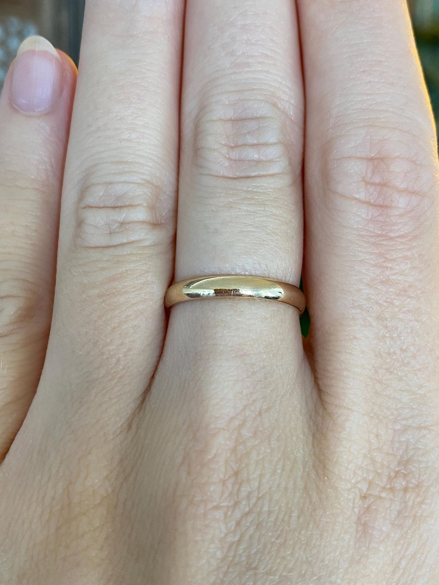 Vintage Solid 14k Yellow Gold Ring Band - Size 7