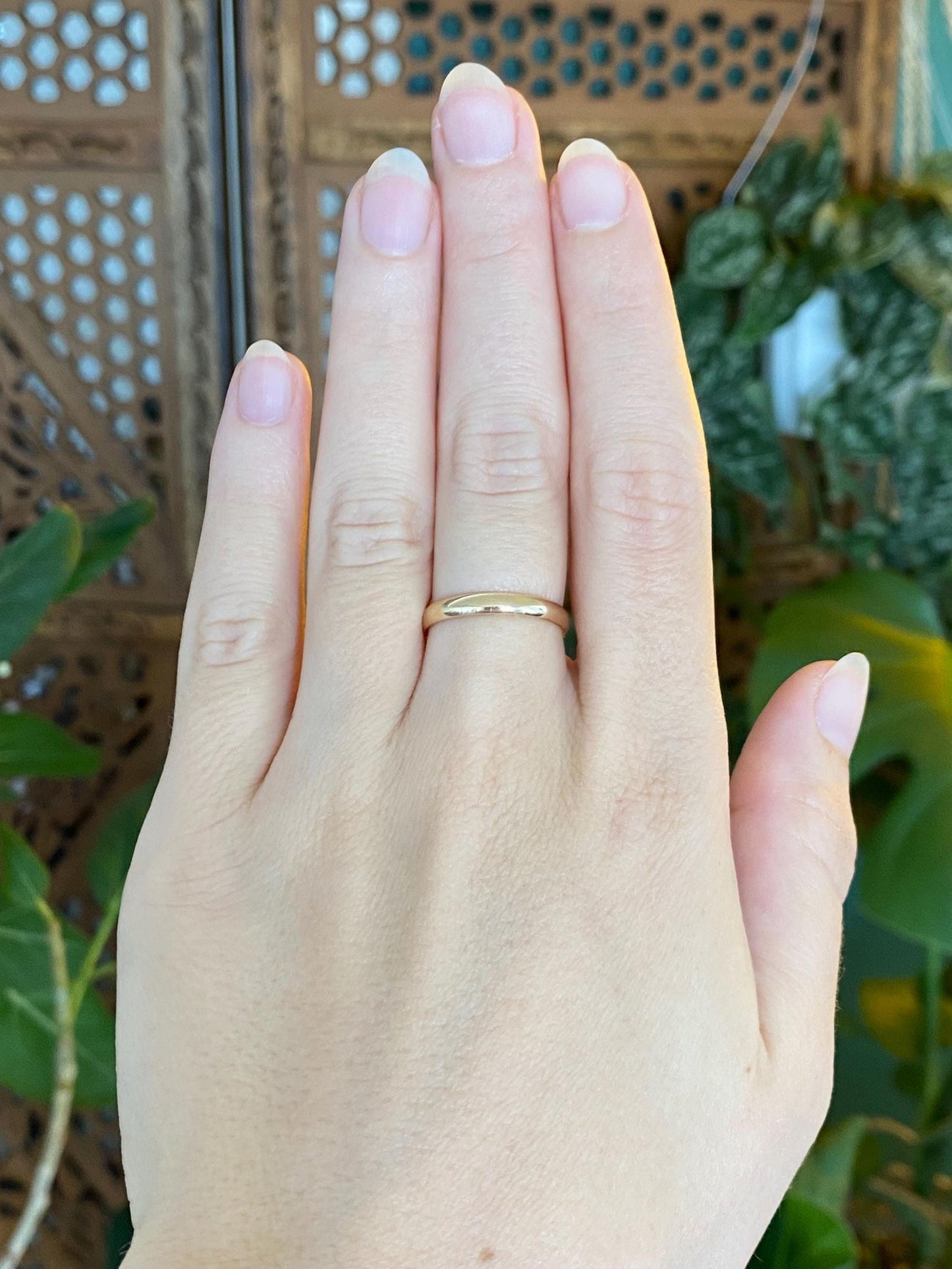Vintage Solid 14k Yellow Gold Ring Band - Size 7
