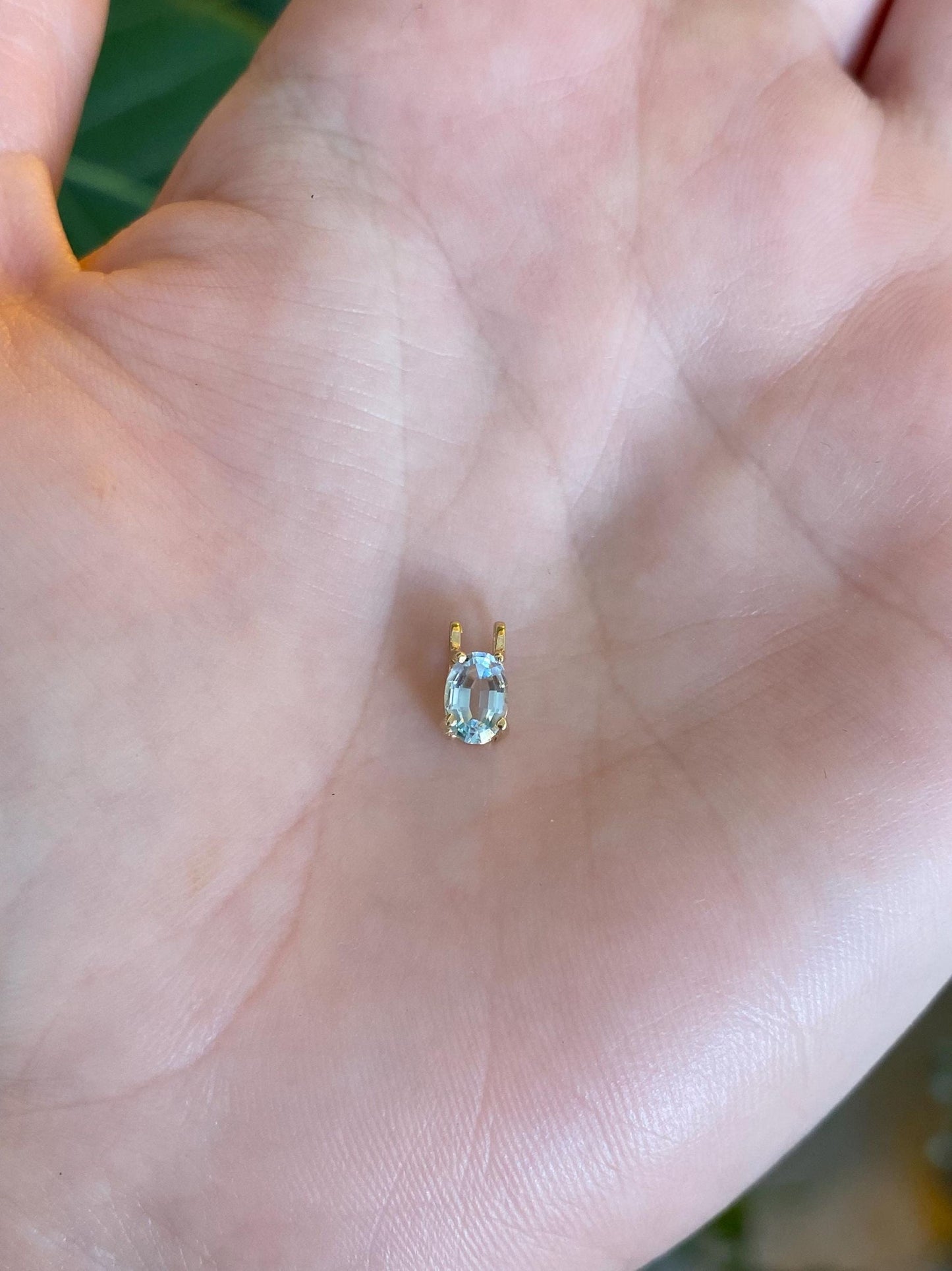 Vintage Solid 14k Yellow Gold Little Topaz Charm