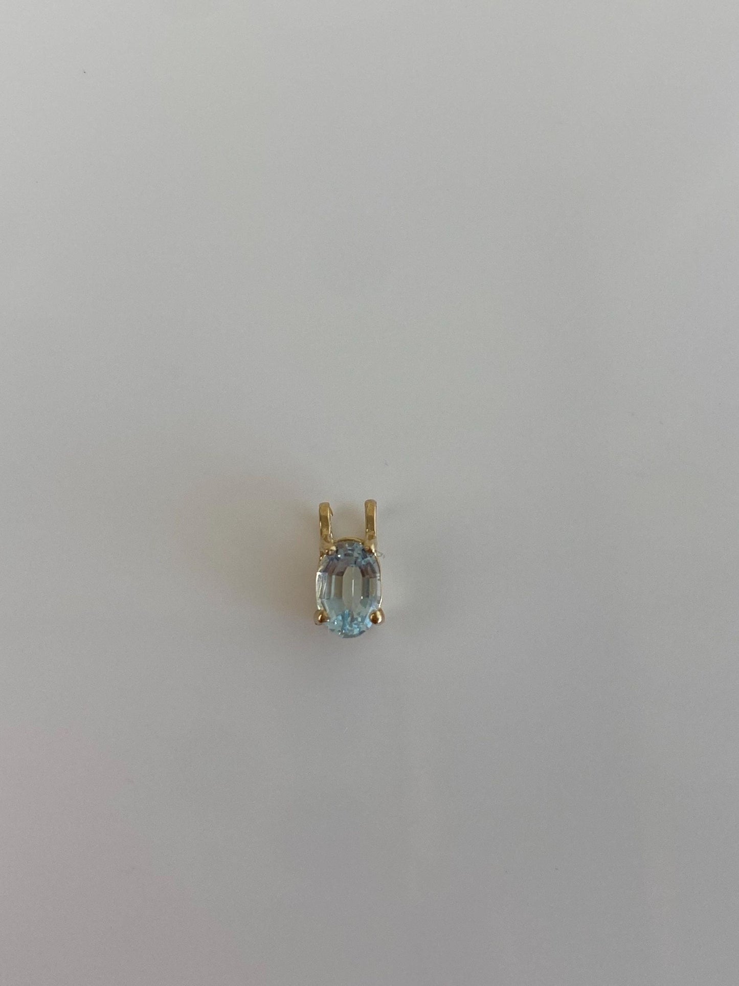 Vintage Solid 14k Yellow Gold Little Topaz Charm