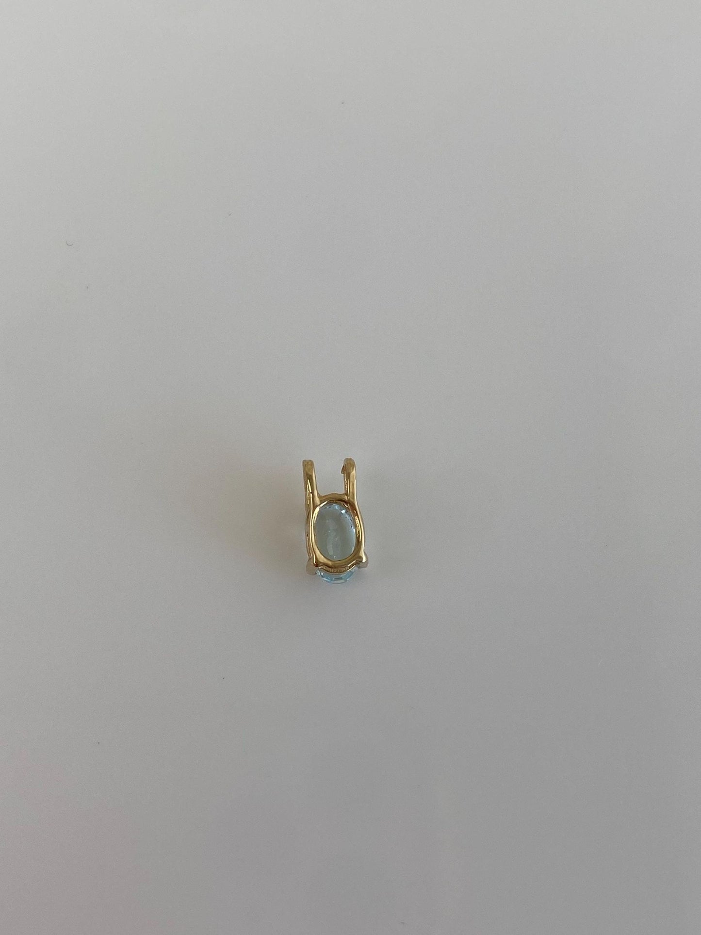 Vintage Solid 14k Yellow Gold Little Topaz Charm