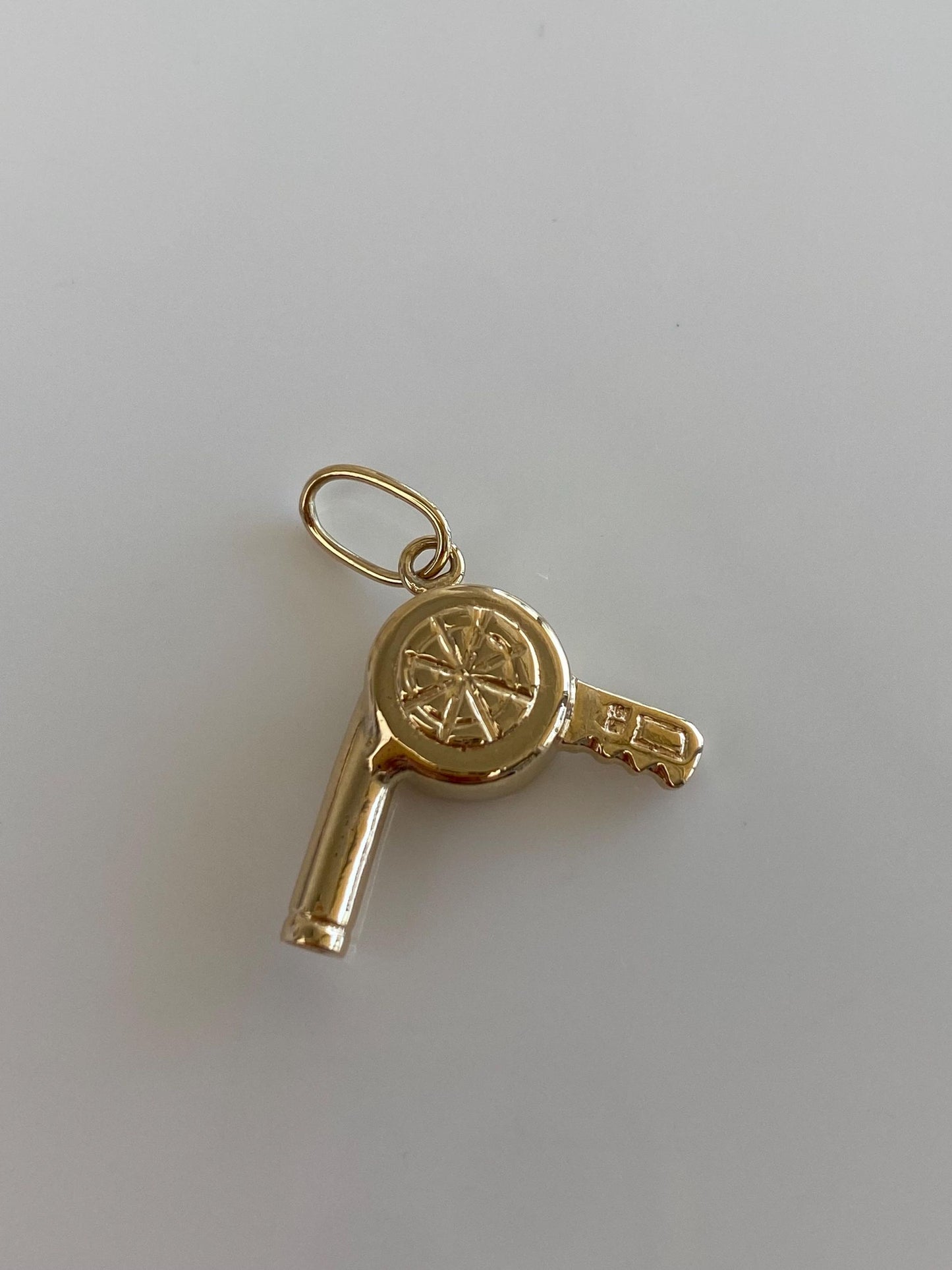 Vintage 14k Yellow Gold Blow Dryer Charm
