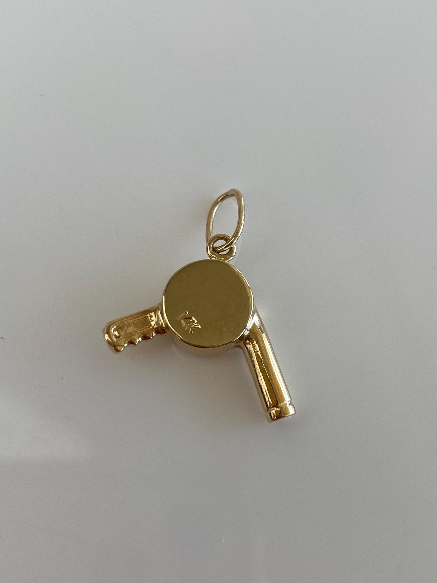 Vintage 14k Yellow Gold Blow Dryer Charm