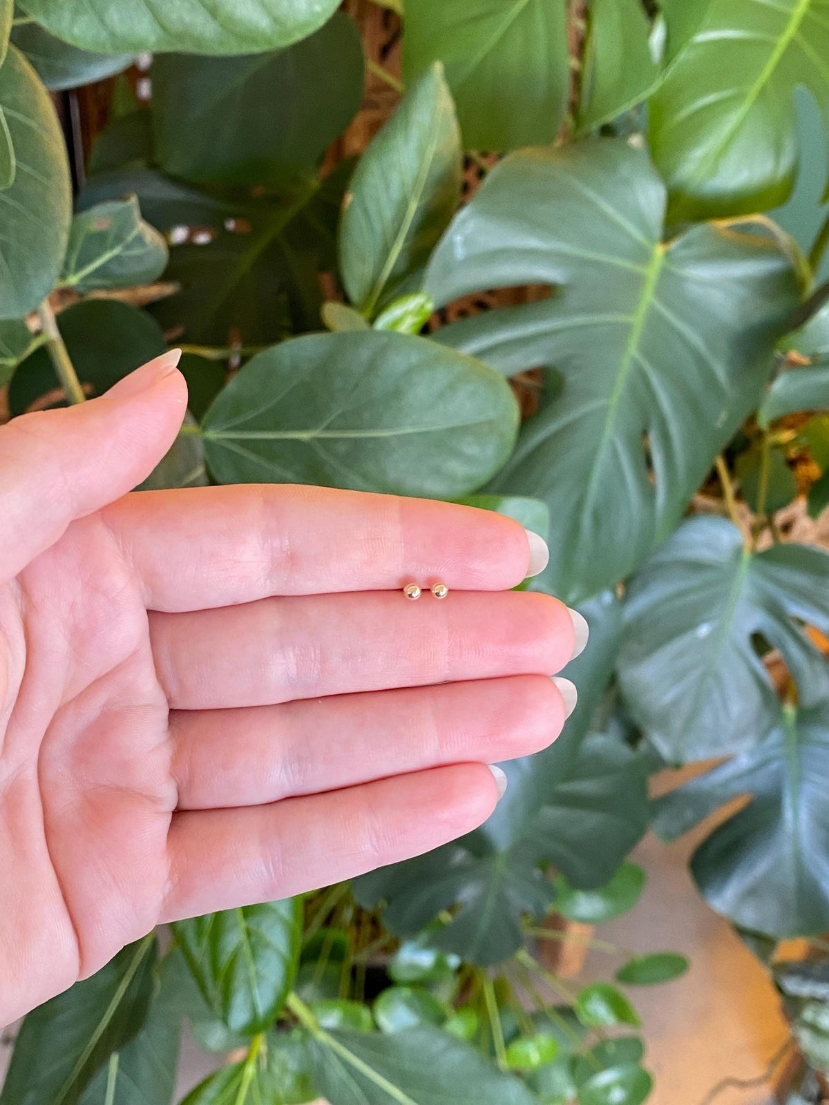 Vintage 14k Yellow Gold Ball Stud Earrings