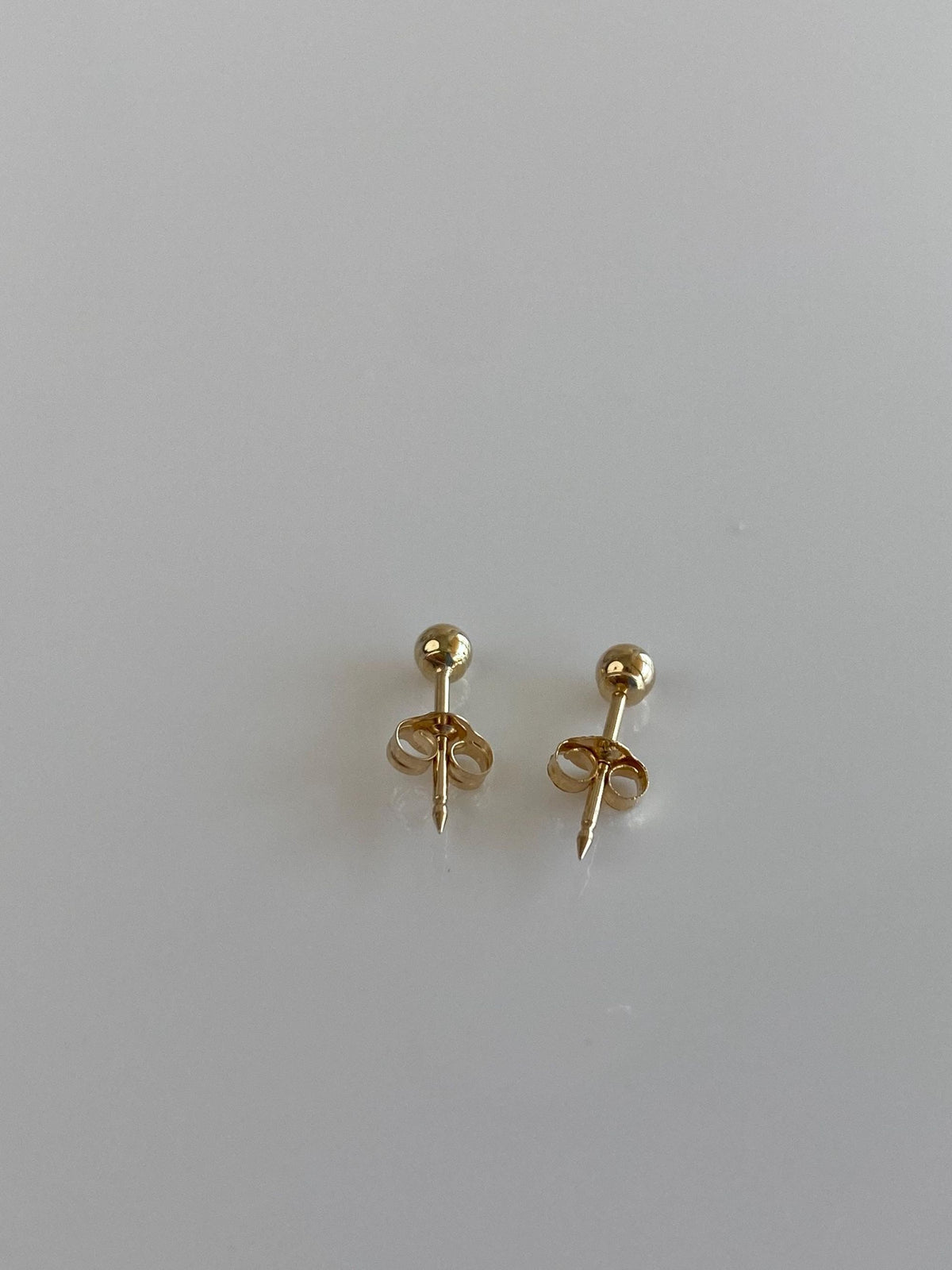 Vintage 14k Yellow Gold Ball Stud Earrings