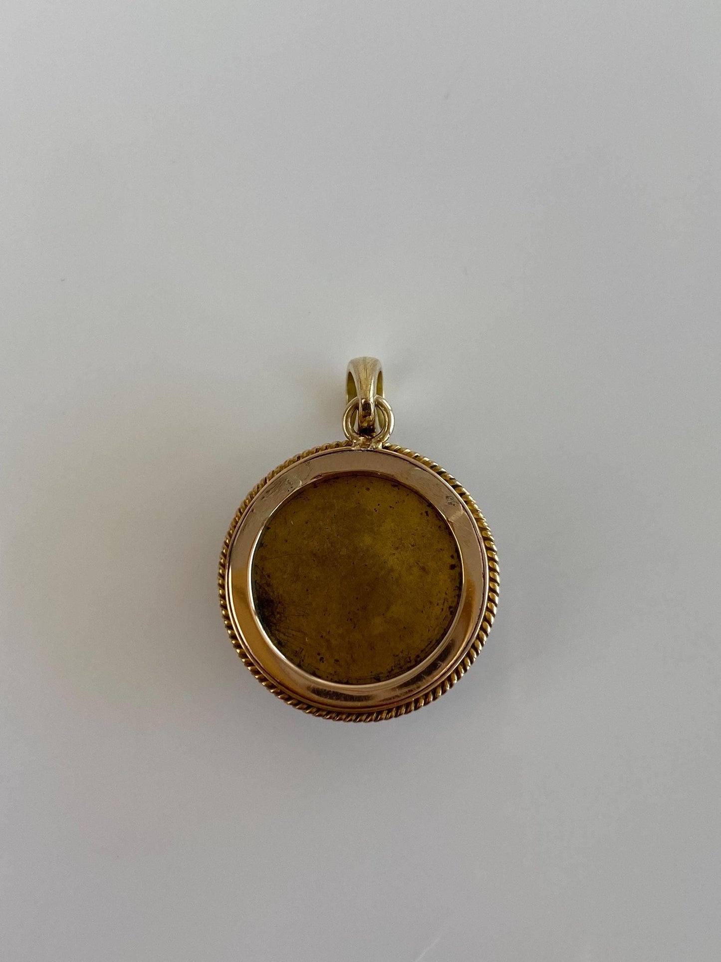 Vintage Solid 14k Yellow Gold Resin Dog Charm