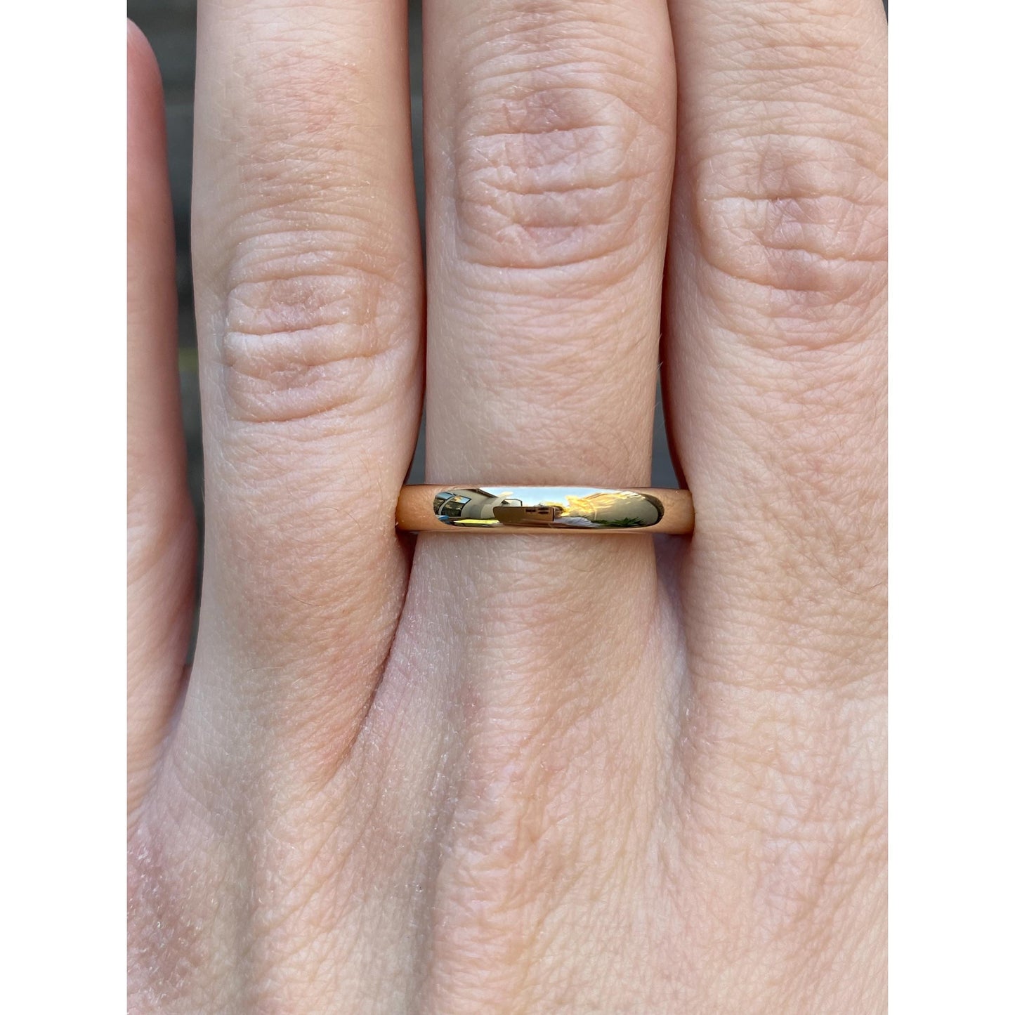Vintage Solid 14k Yellow Gold Ring Band - Size 11-11.25