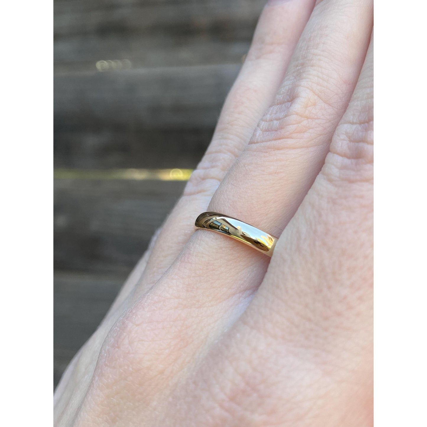 Vintage Solid 14k Yellow Gold Ring Band - Size 11-11.25