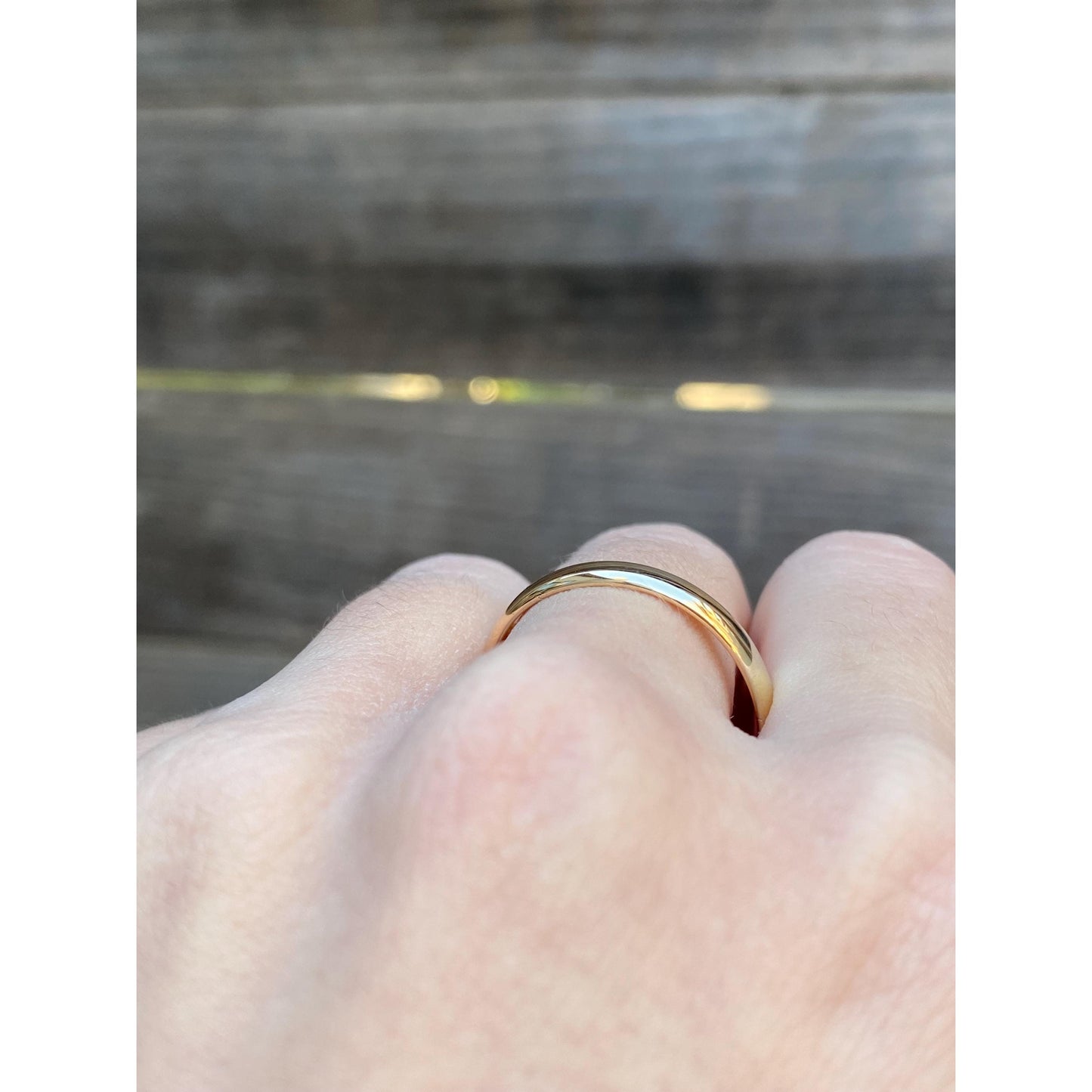 Vintage Solid 14k Yellow Gold Ring Band - Size 11-11.25