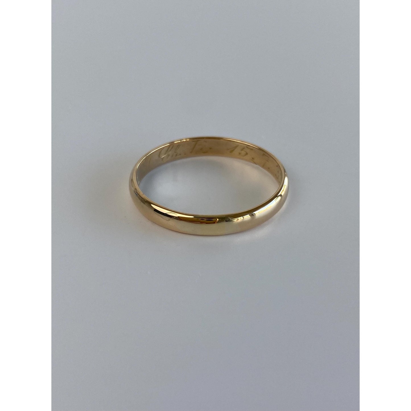 Vintage Solid 14k Yellow Gold Ring Band - Size 11-11.25