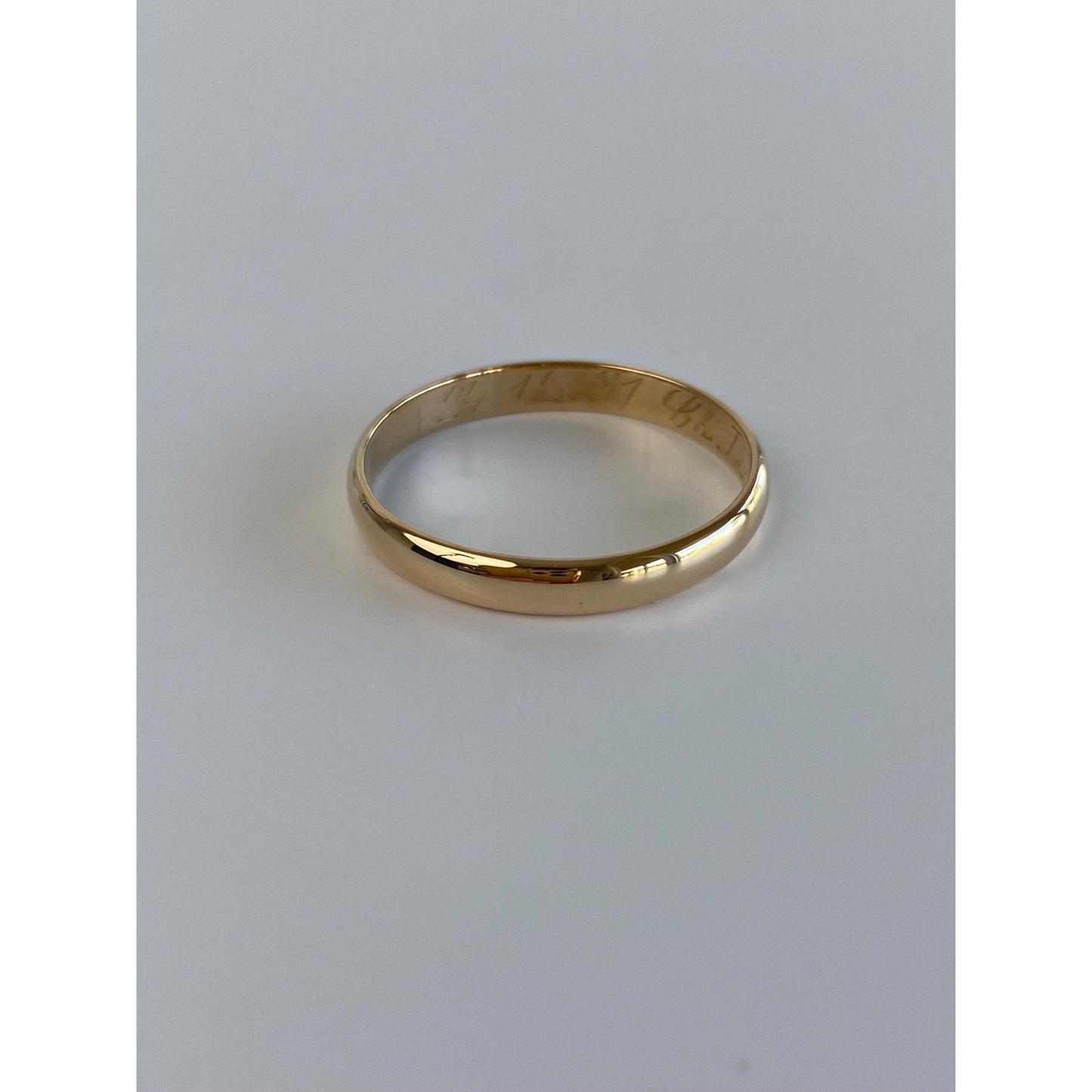 Vintage Solid 14k Yellow Gold Ring Band - Size 11-11.25