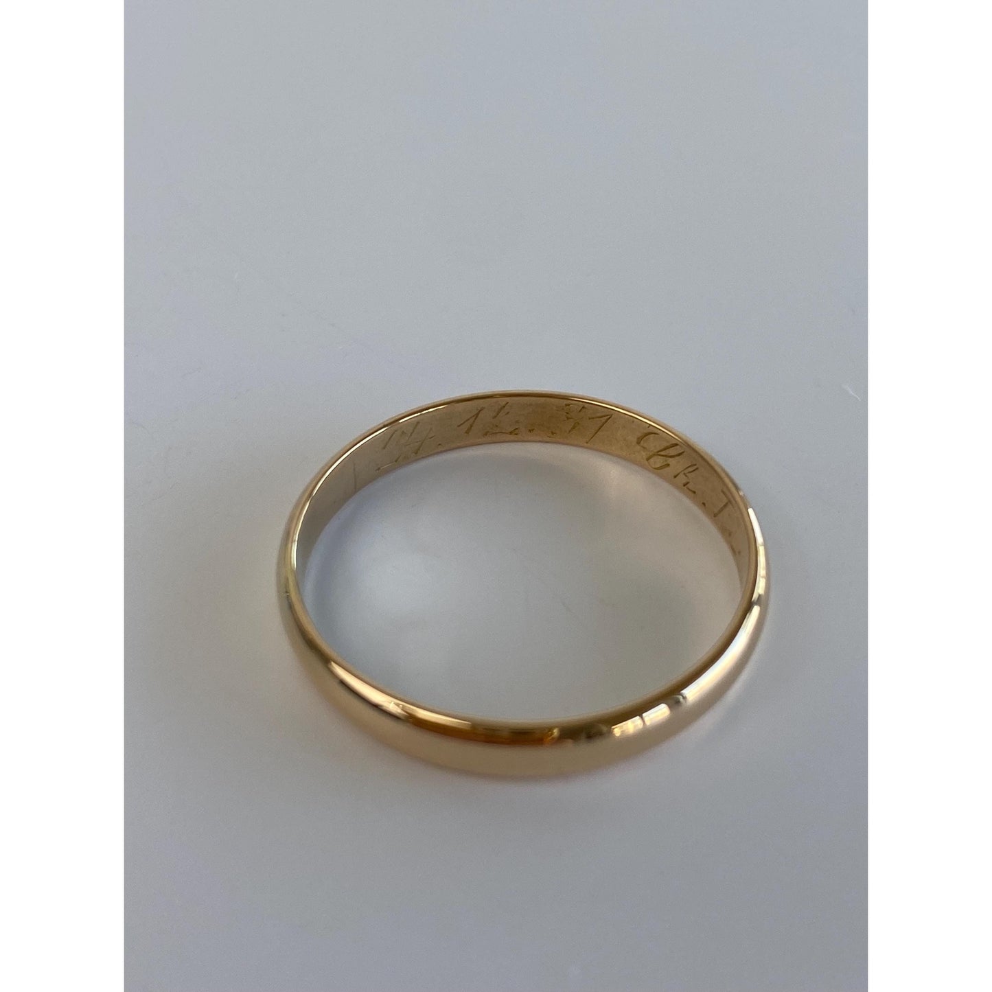 Vintage Solid 14k Yellow Gold Ring Band - Size 11-11.25