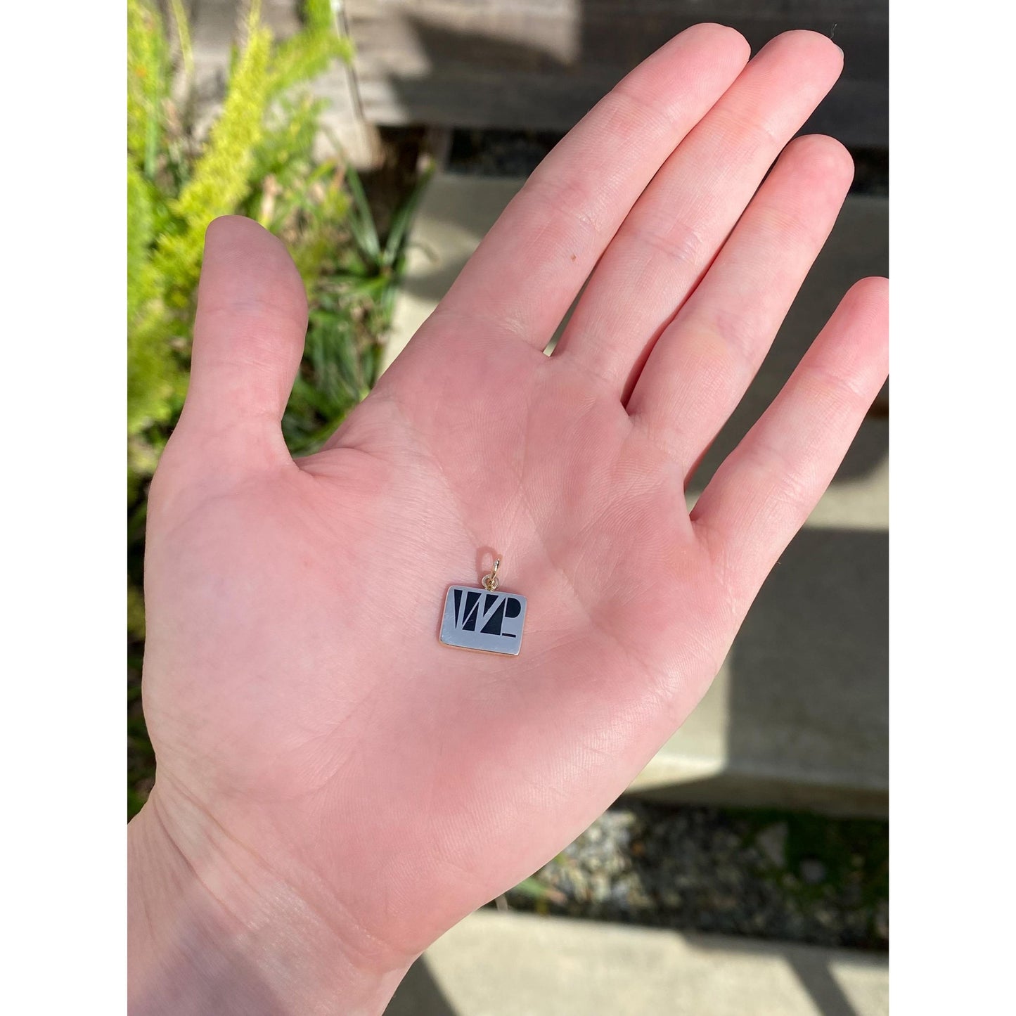 Vintage Solid 10k Yellow Gold Black Enamel WP Charm