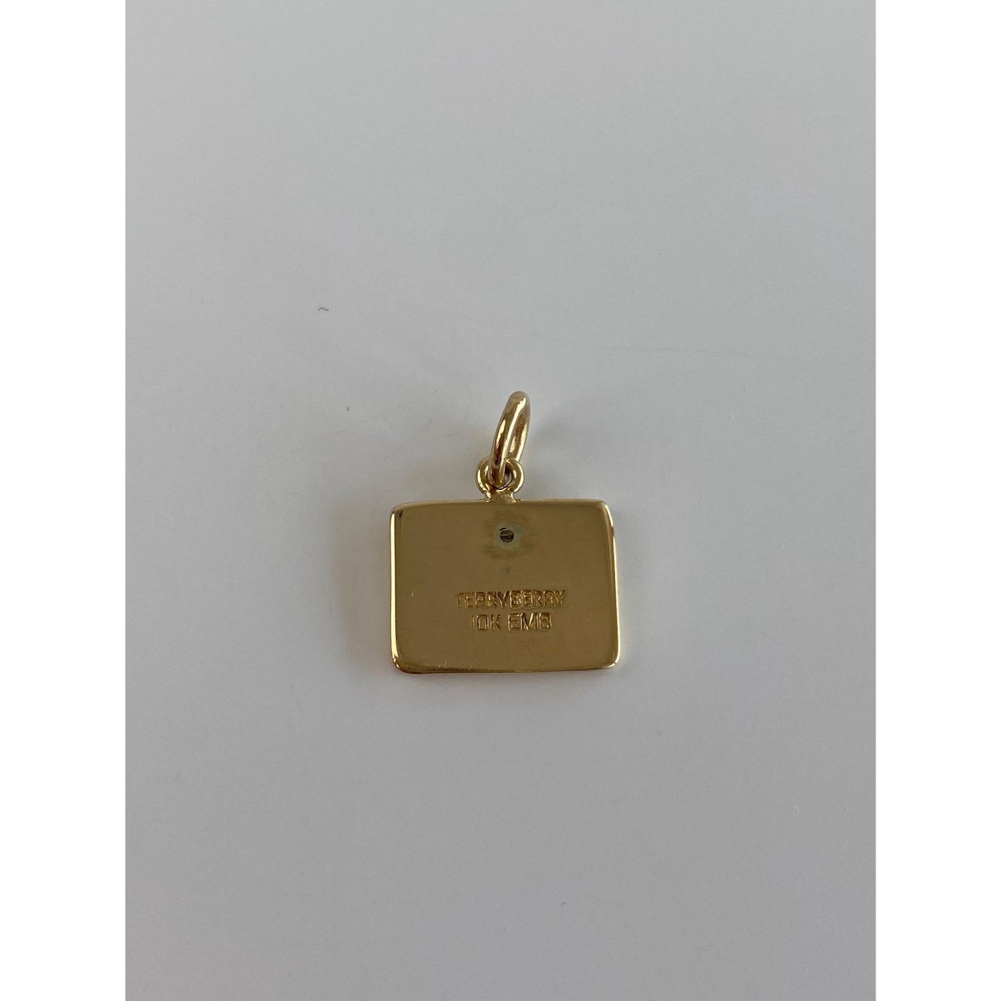 Vintage Solid 10k Yellow Gold Black Enamel WP Charm