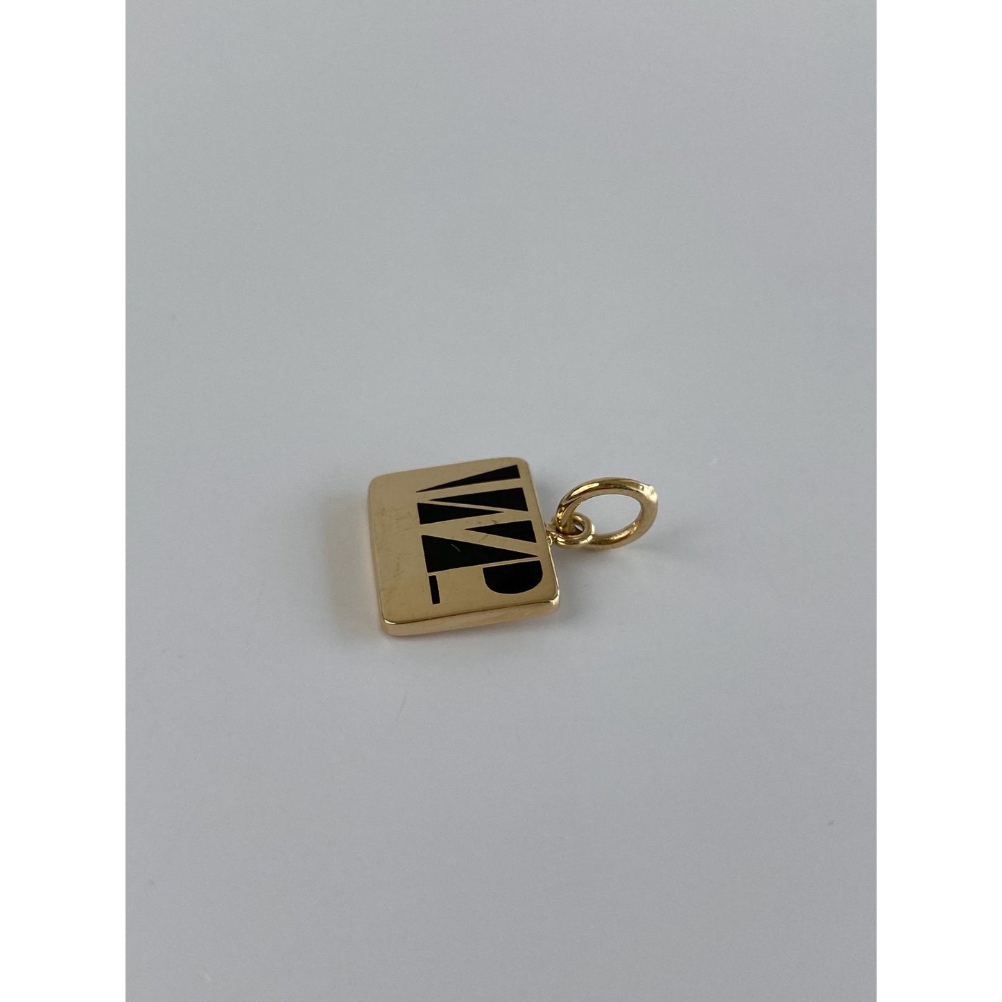 Vintage Solid 10k Yellow Gold Black Enamel WP Charm