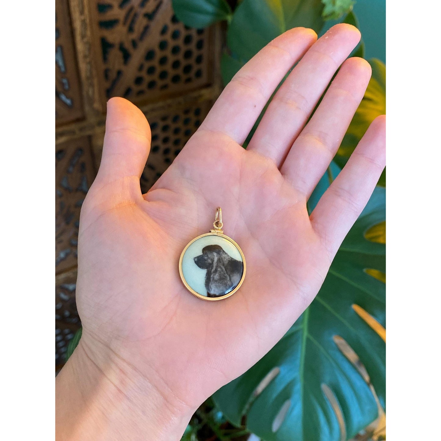 Vintage Solid 14k Yellow Gold Dog Charm