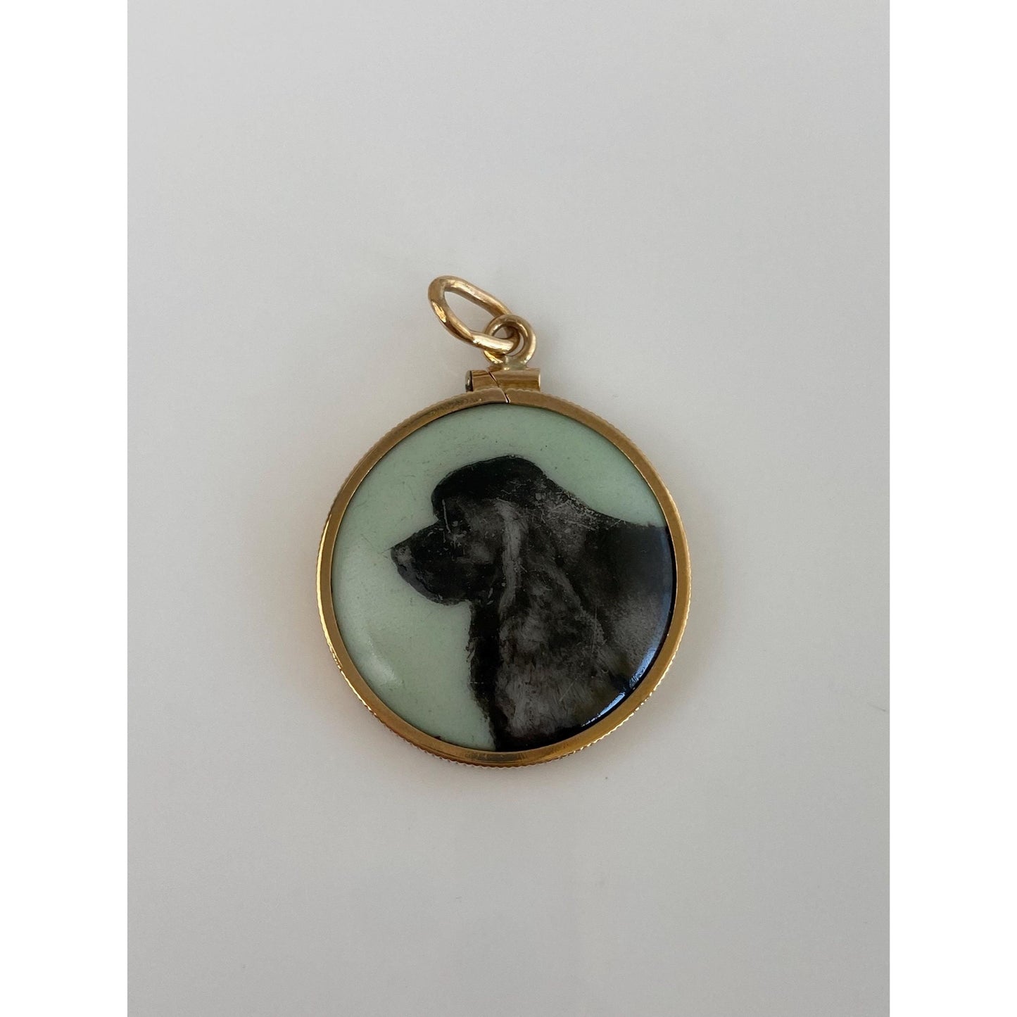 Vintage Solid 14k Yellow Gold Dog Charm