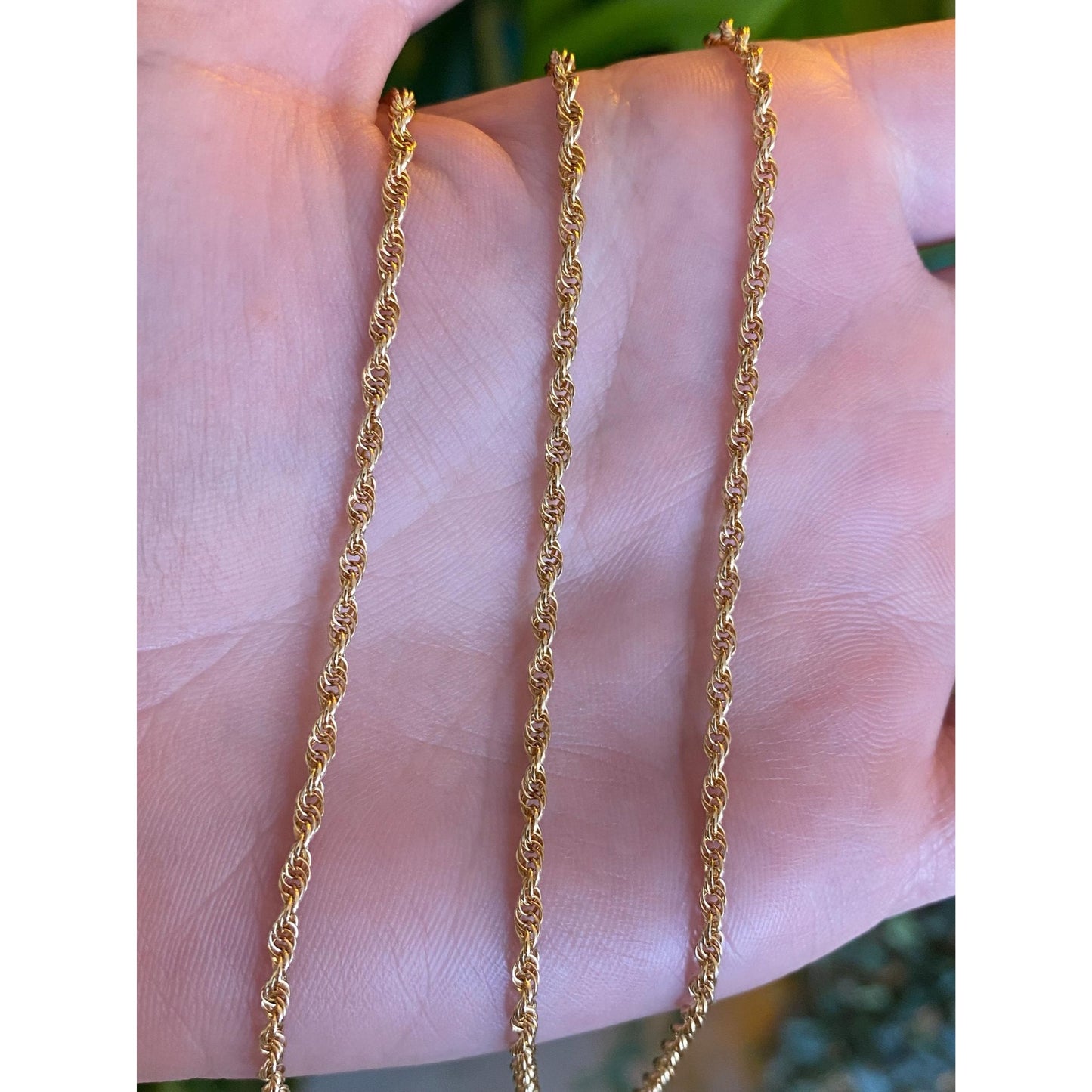 Vintage Solid 14k Yellow Gold Chain Necklace - 24.25 inches