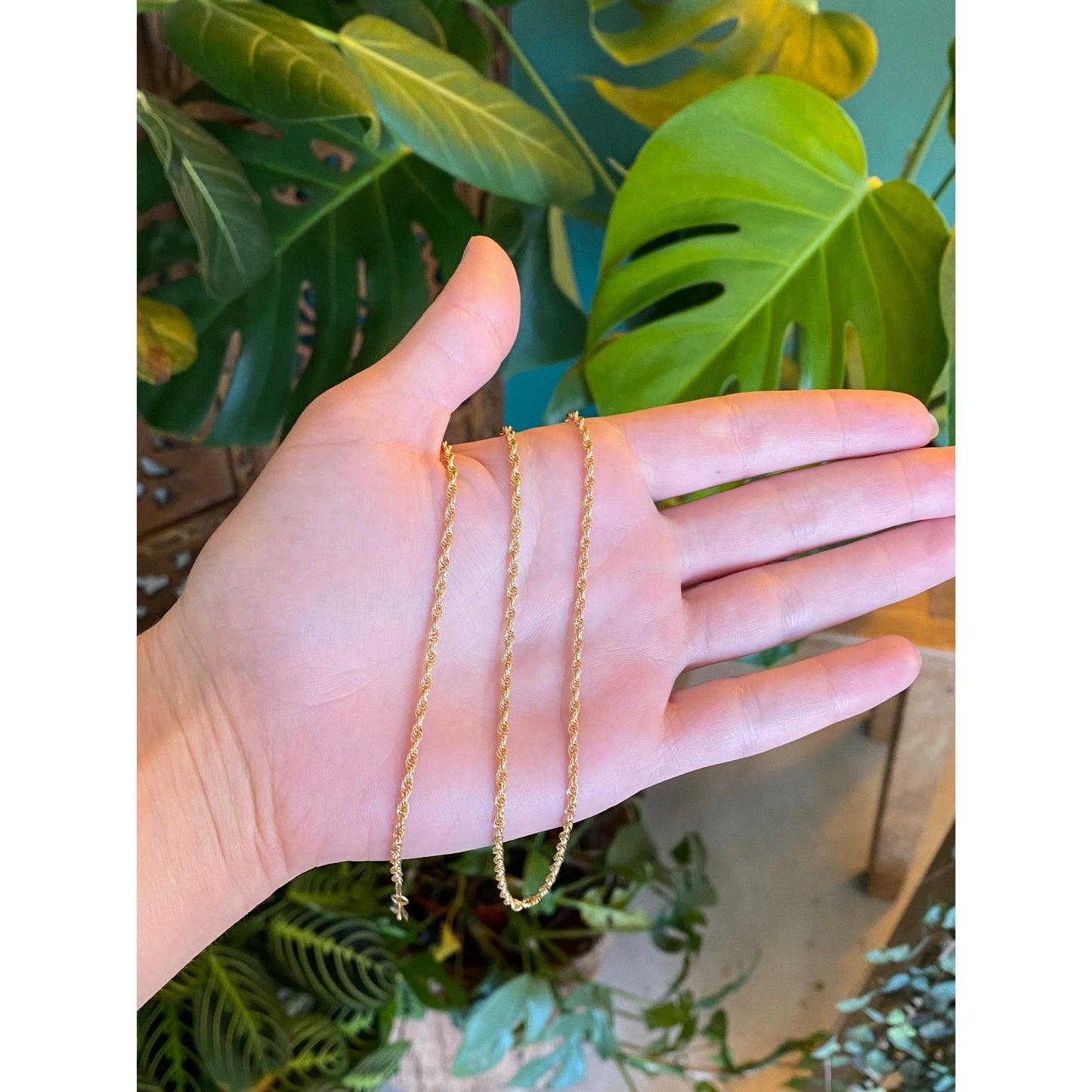 Vintage Solid 14k Yellow Gold Chain Necklace - 24.25 inches