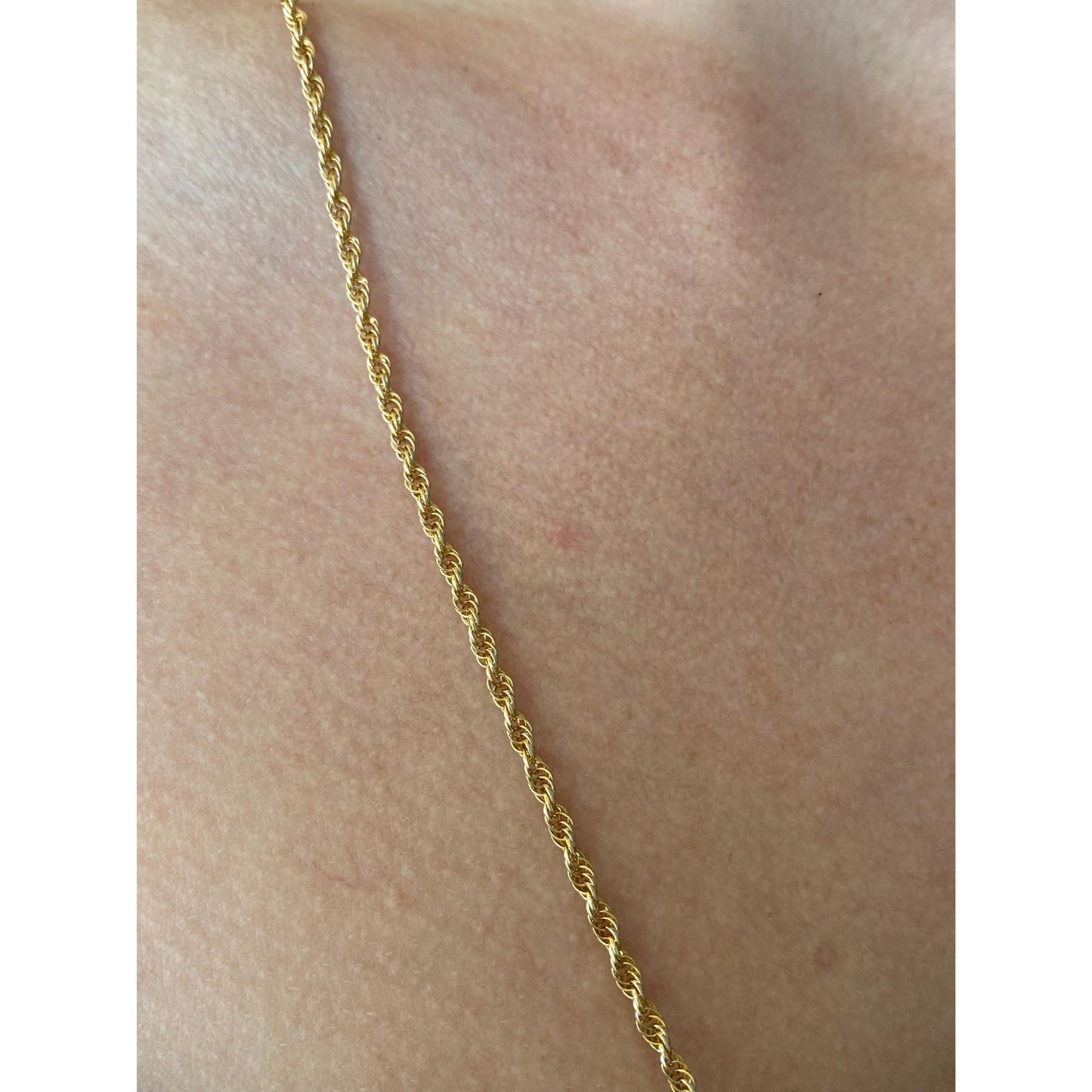 Vintage Solid 14k Yellow Gold Chain Necklace - 24.25 inches