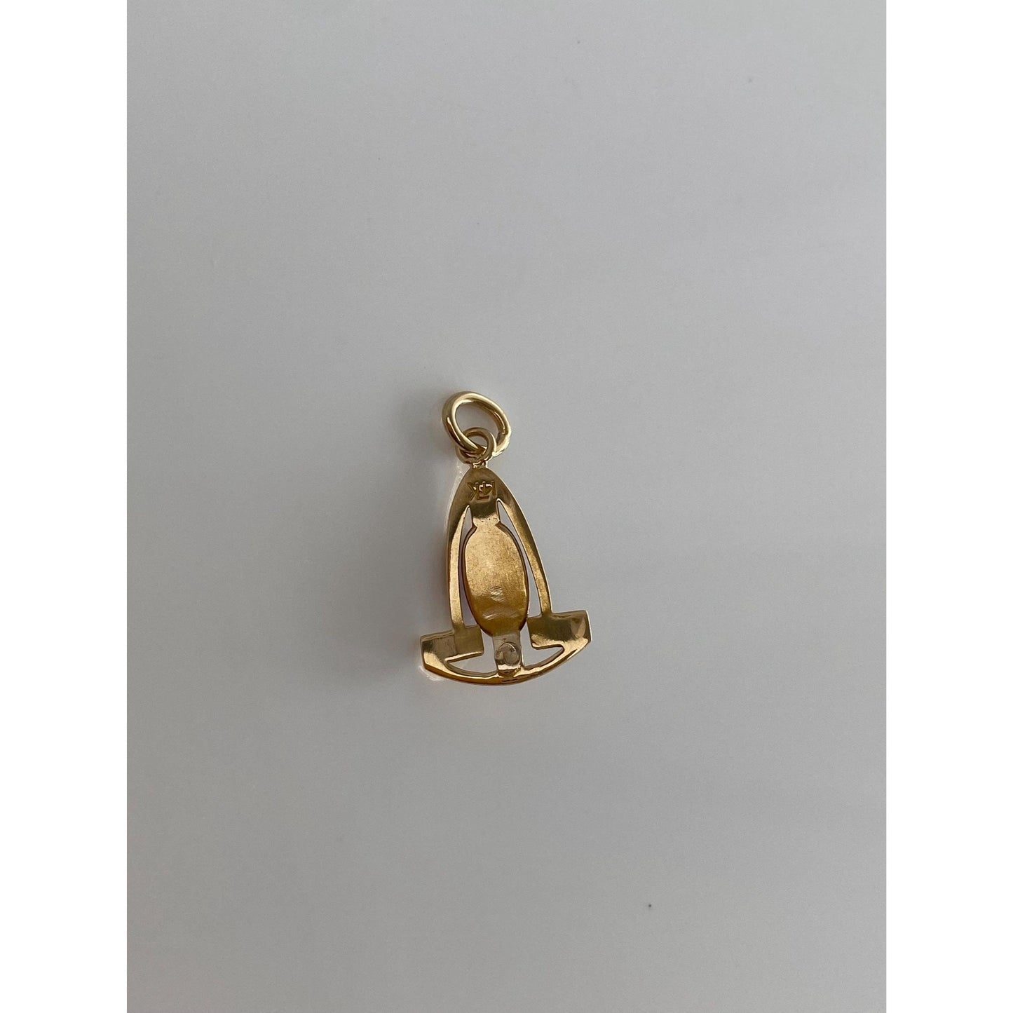 Vintage Solid 14k Yellow Gold Amethyst Stick Pin Conversion Charm