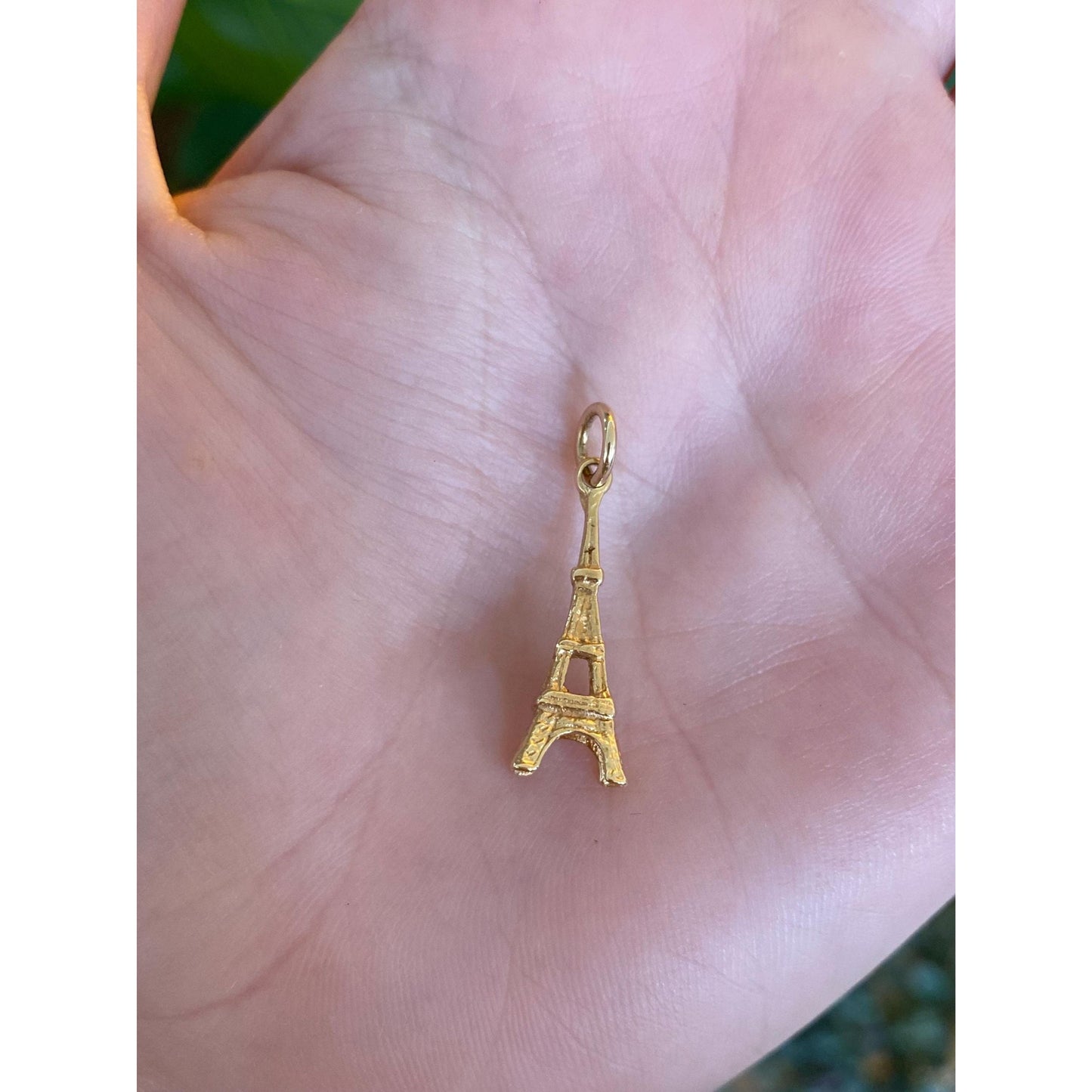 Vintage Solid 18k Yellow Gold Eiffel Tower Charm