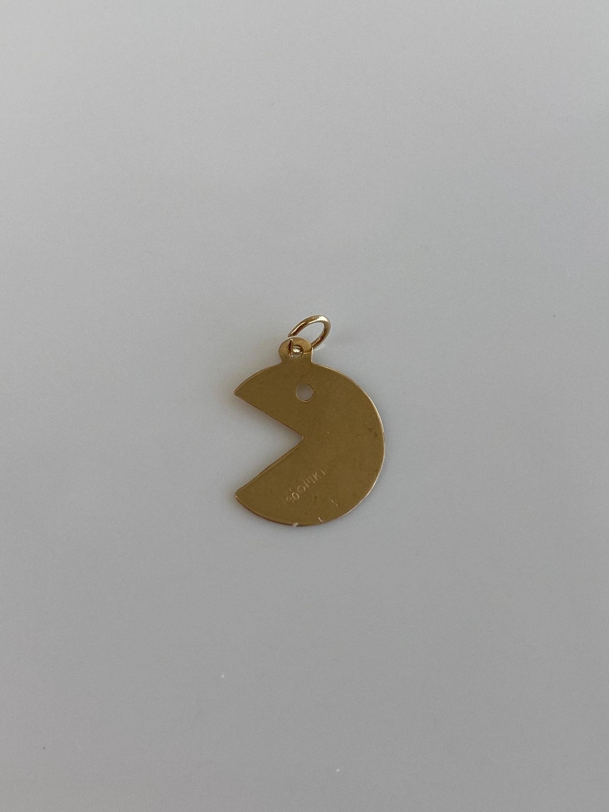 Vintage Solid 14k Yellow Gold Pacman Charm