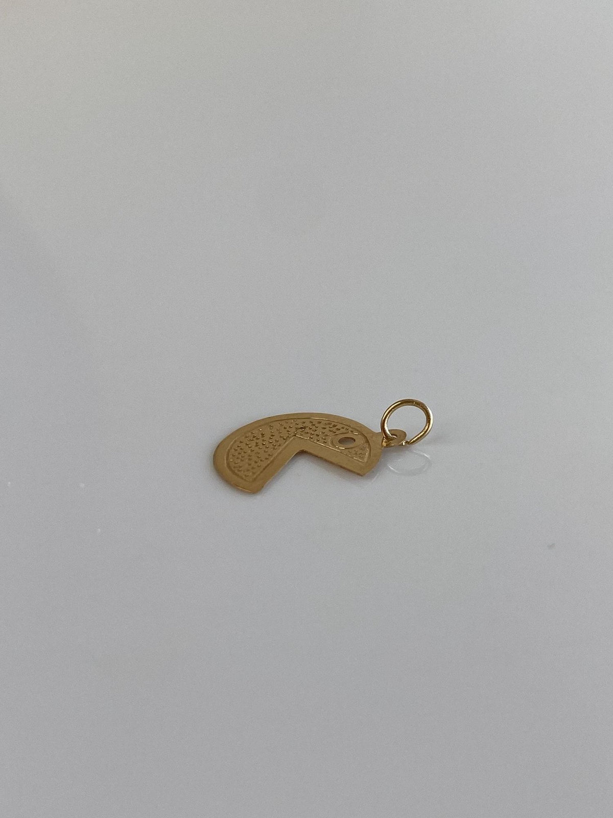 Vintage Solid 14k Yellow Gold Pacman Charm