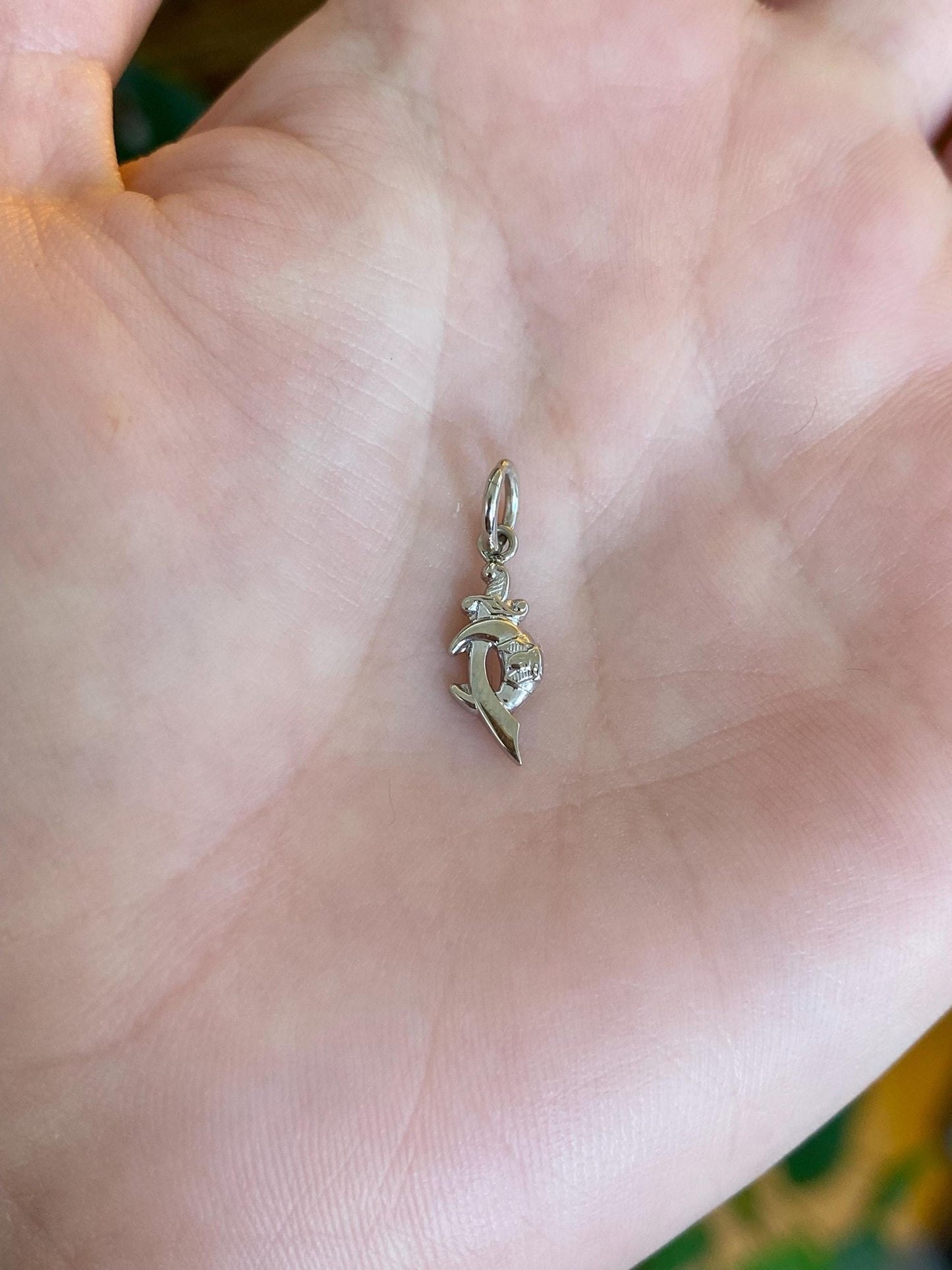 Vintage Solid 14k White Gold Freemason Charm
