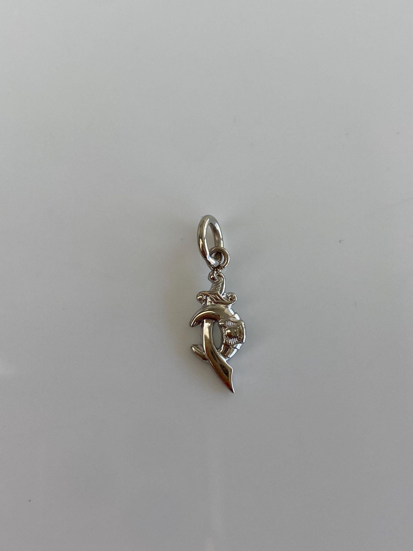 Vintage Solid 14k White Gold Freemason Charm