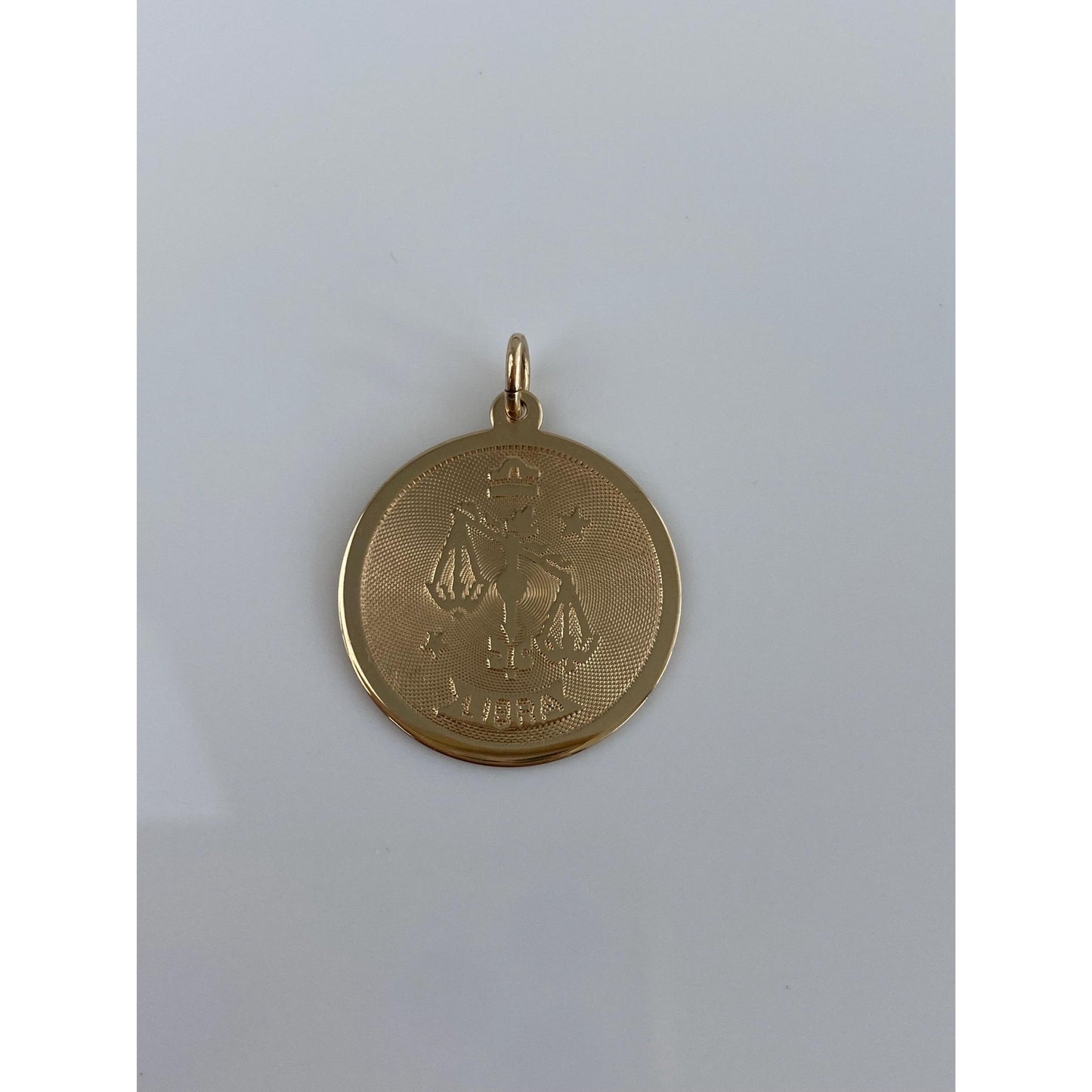 Vintage Solid 10k Yellow Gold Libra Scales Zodiac Charm