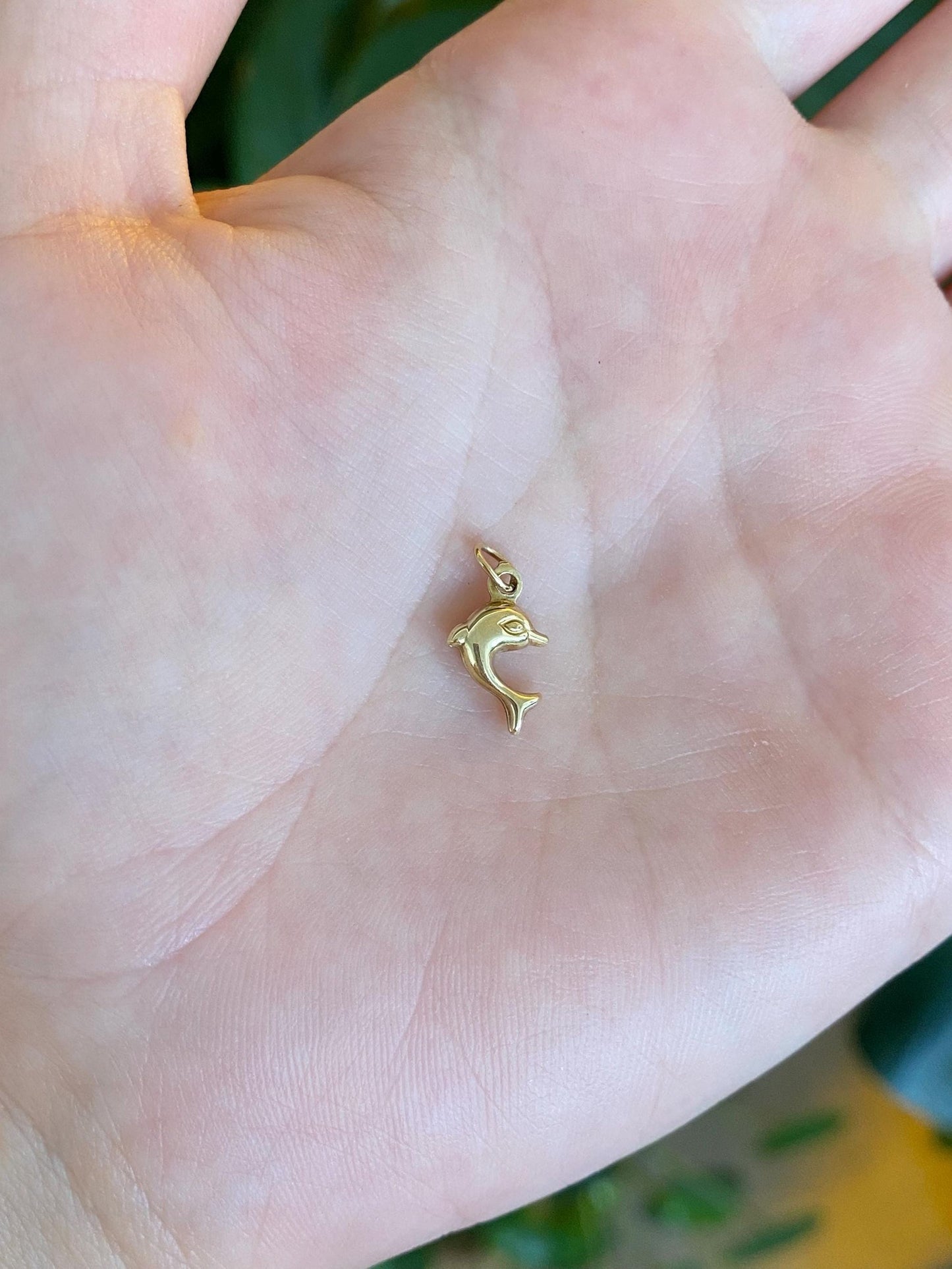 Vintage 10k Yellow Gold Dolphin Charm