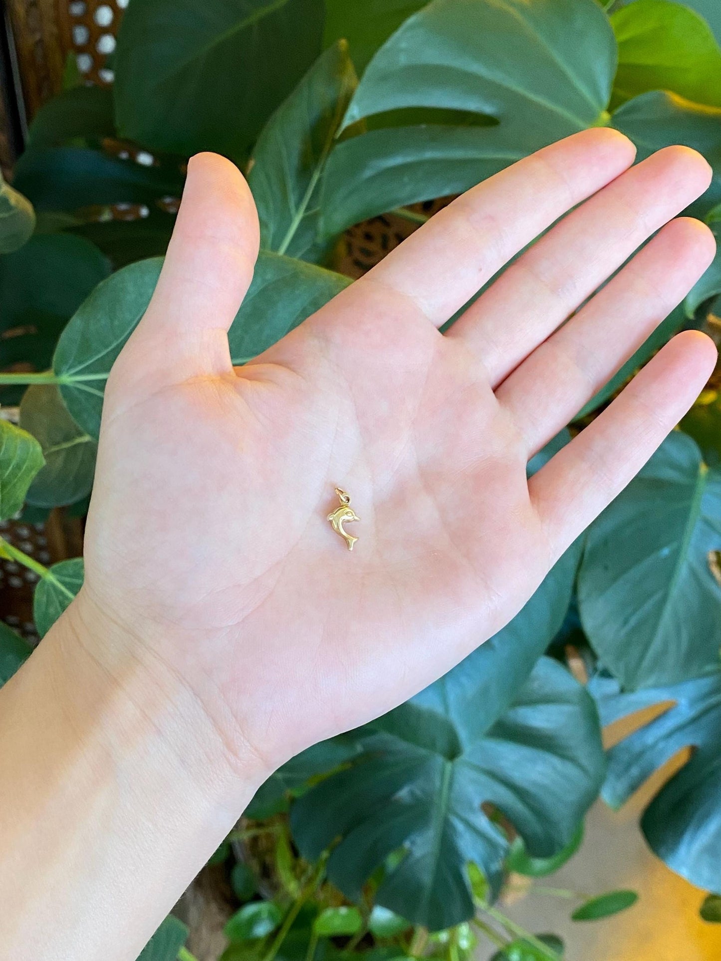 Vintage 10k Yellow Gold Dolphin Charm