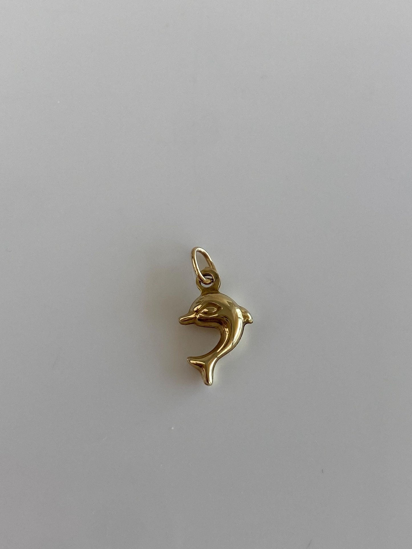 Vintage 10k Yellow Gold Dolphin Charm