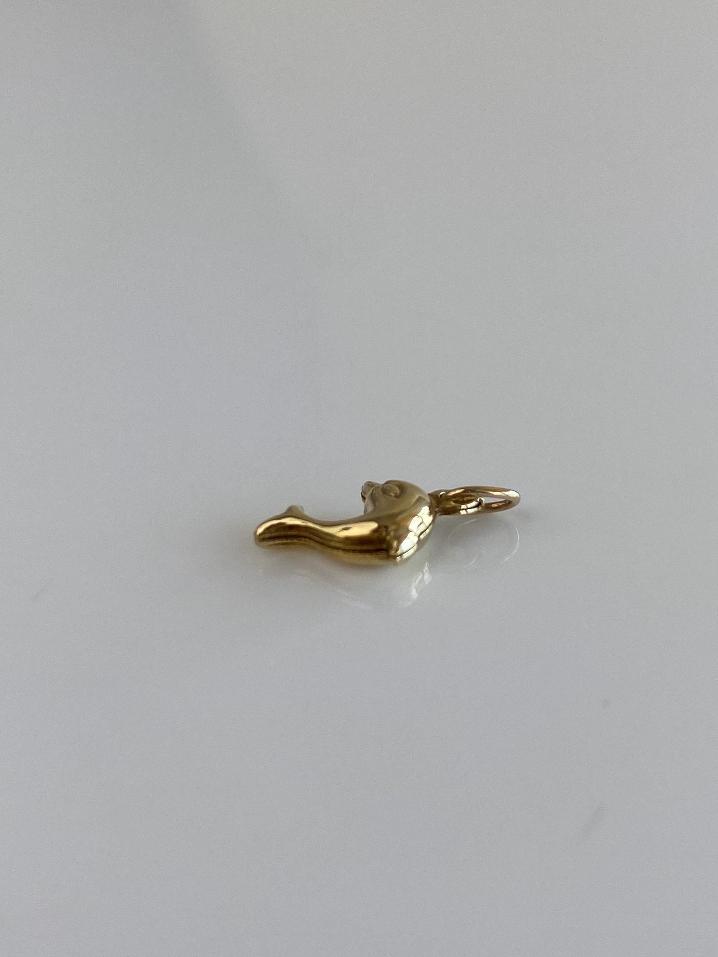 Vintage 10k Yellow Gold Dolphin Charm