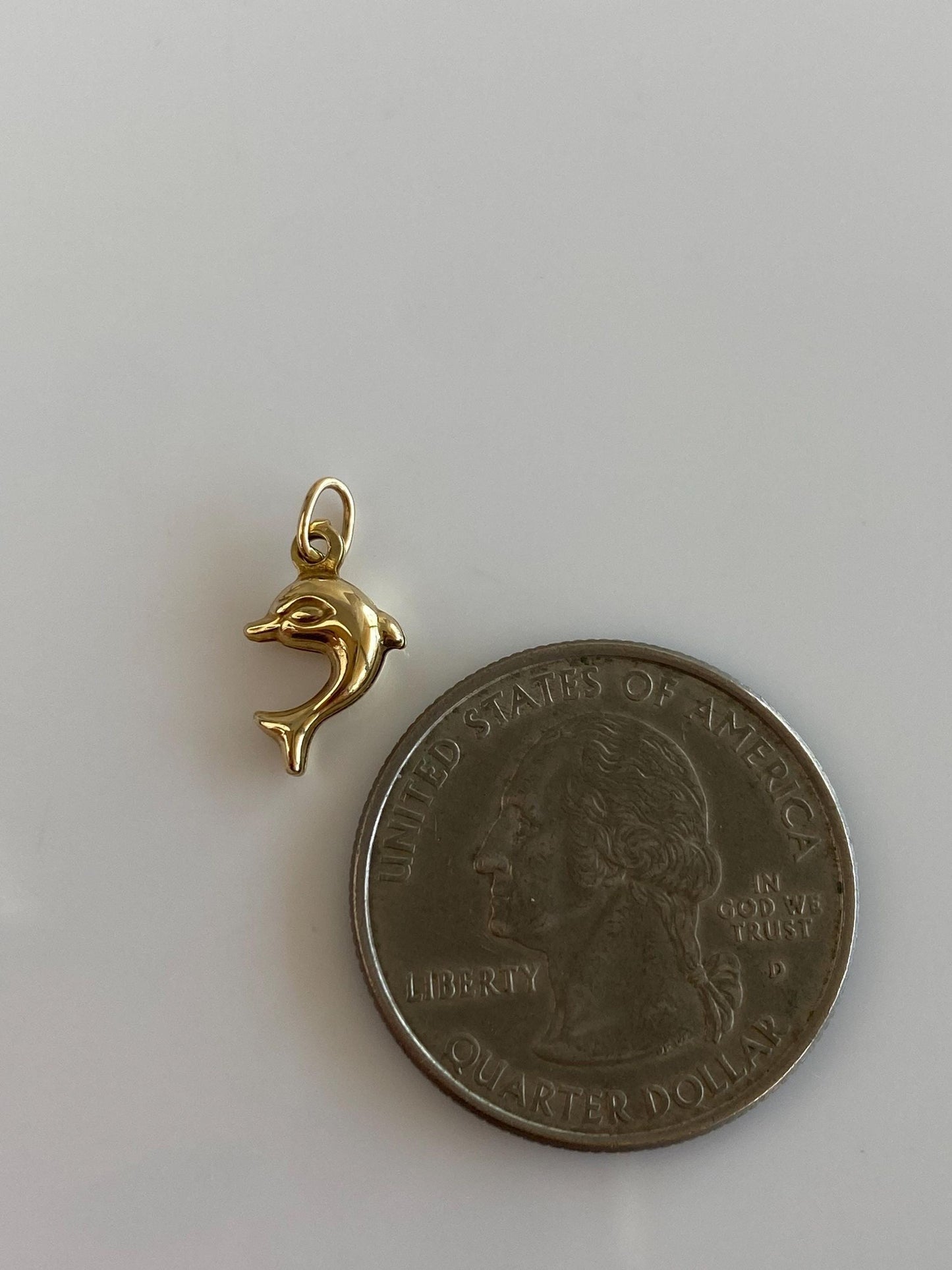 Vintage 10k Yellow Gold Dolphin Charm