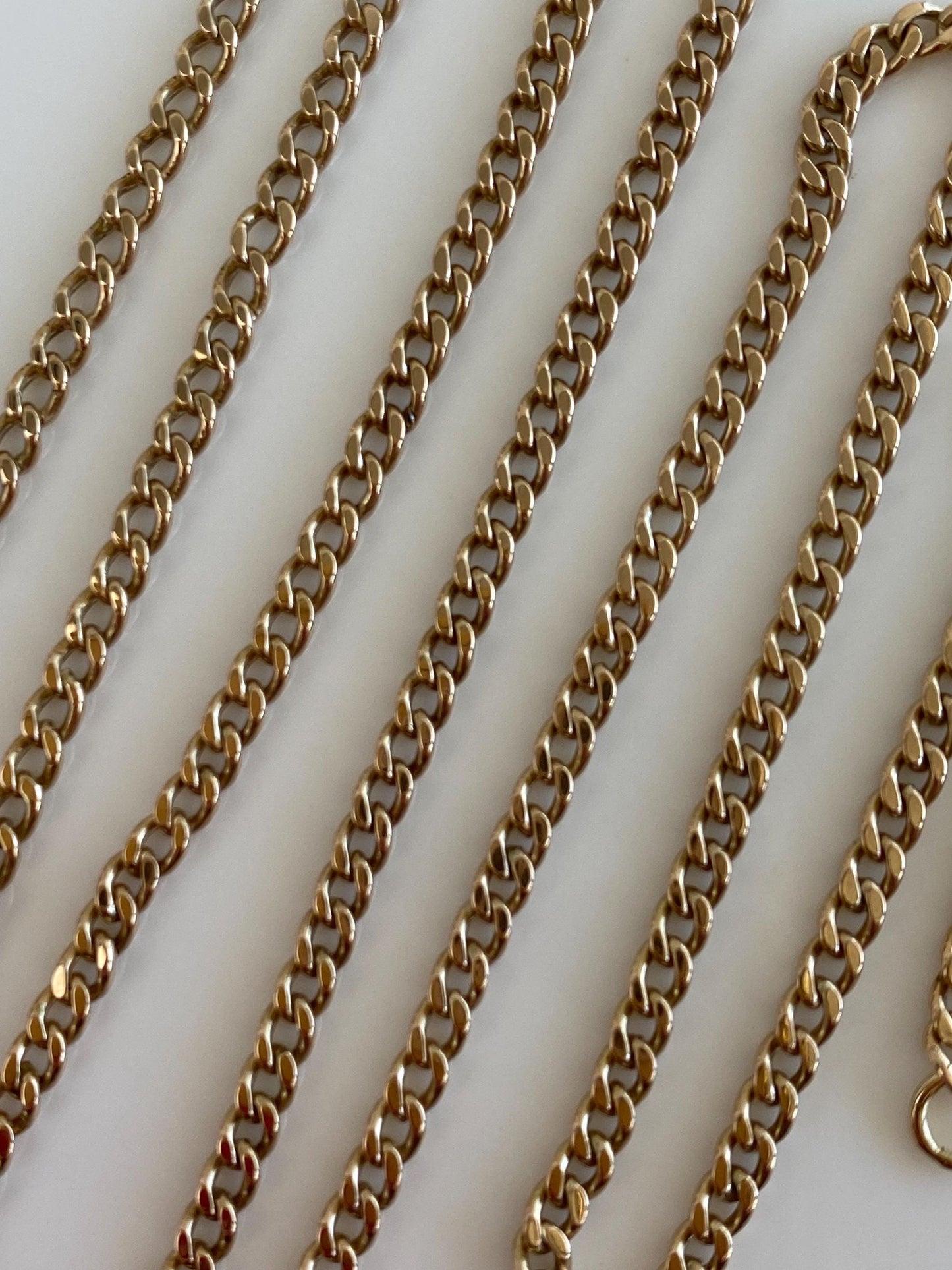 Vintage Solid 14k Yellow Gold Curb Chain Necklace - 20 inches