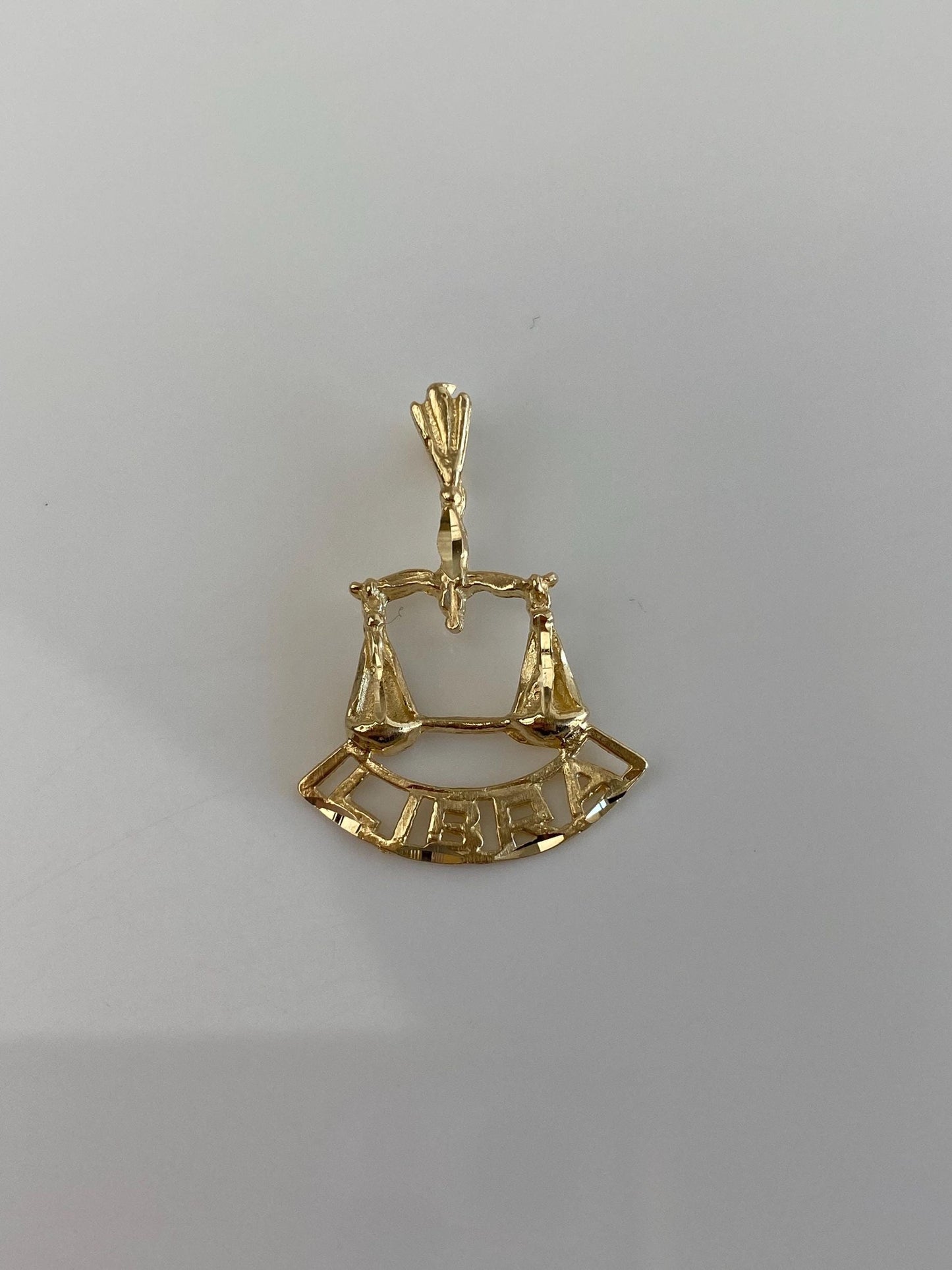 Vintage Solid 10k Yellow Gold Libra Charm
