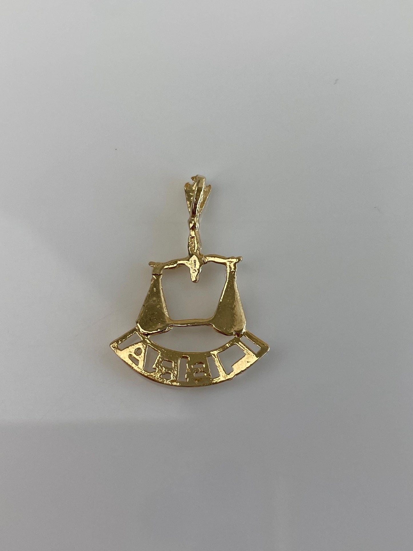 Vintage Solid 10k Yellow Gold Libra Charm