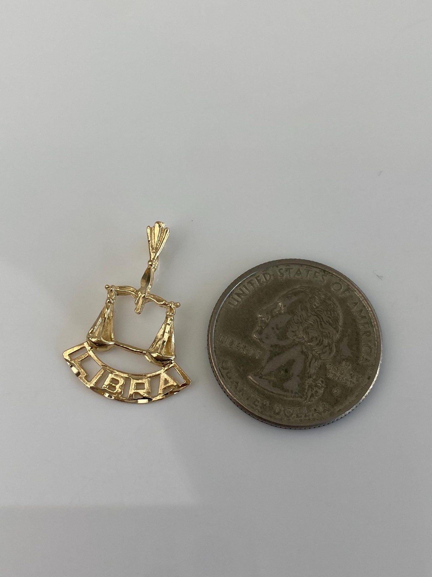 Vintage Solid 10k Yellow Gold Libra Charm