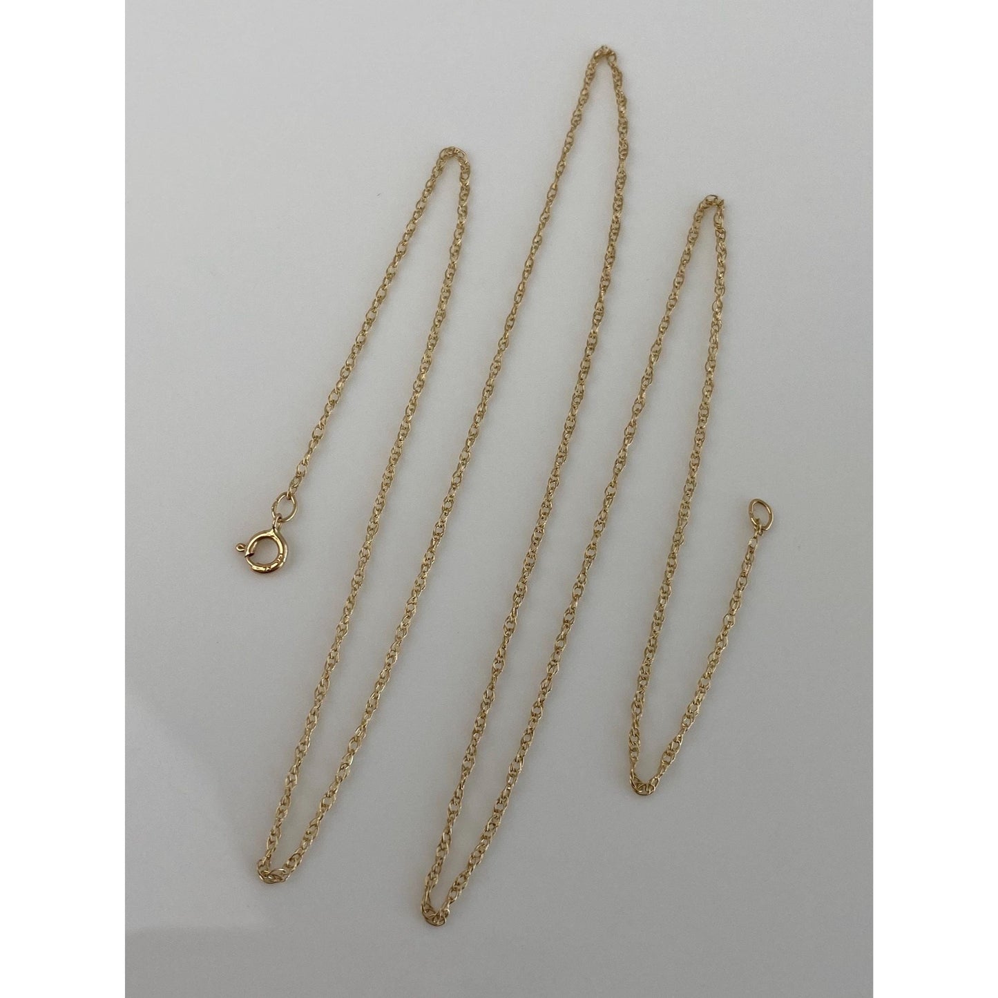 Vintage Solid 14k Yellow Gold Dainty Chain Necklace - 18.5 inches
