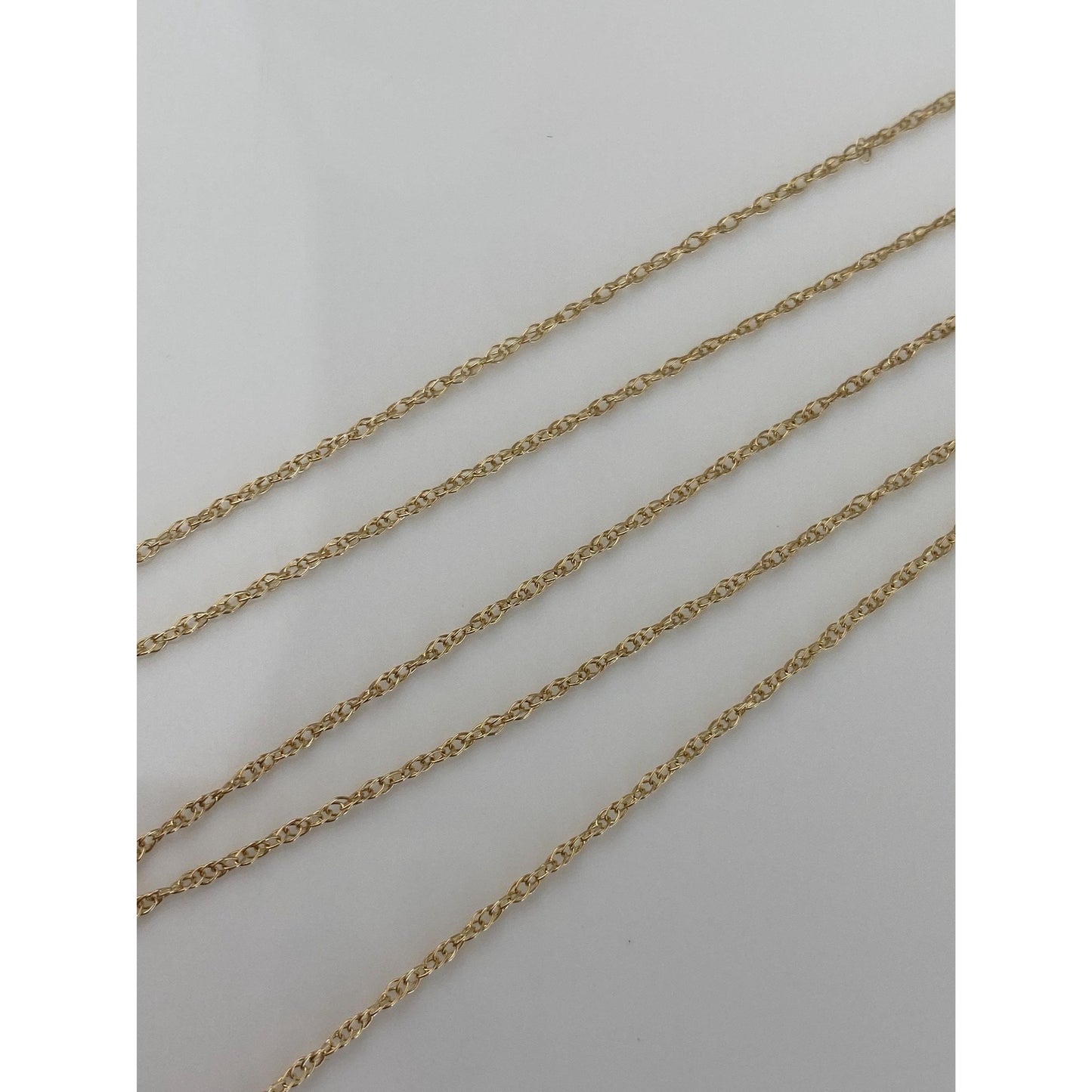 Vintage Solid 14k Yellow Gold Dainty Chain Necklace - 18.5 inches