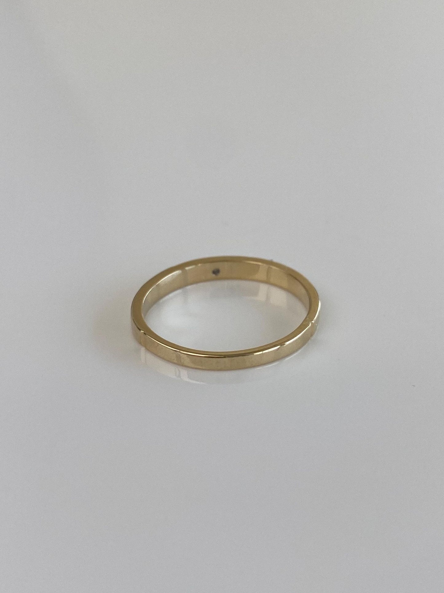 Vintage Solid 14k Yellow Gold Diamond Diamond Cut Ring Band - Size 5.25