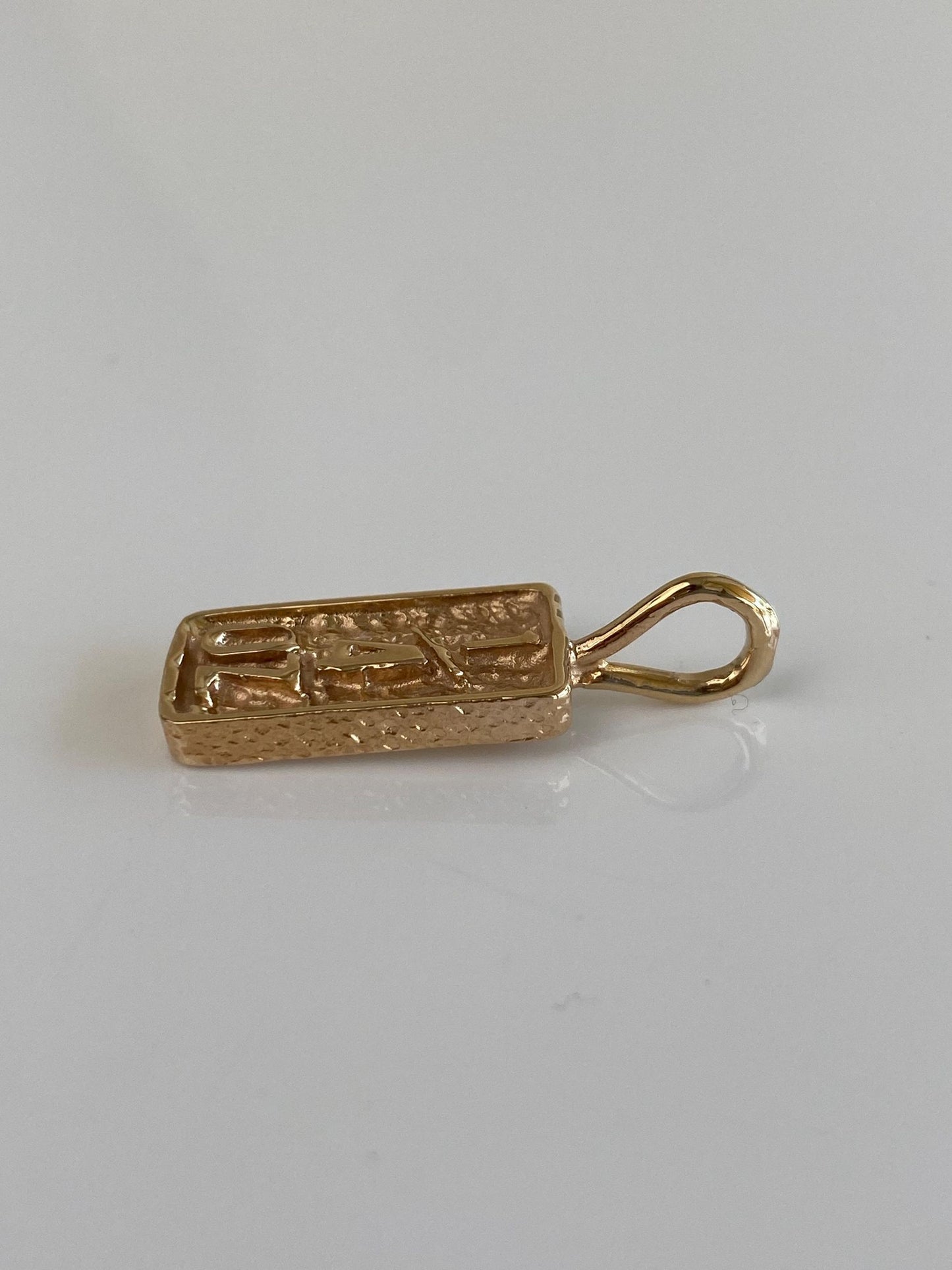 Vintage Solid 14k Yellow Gold 1/4 OZ Gold Bar Charm