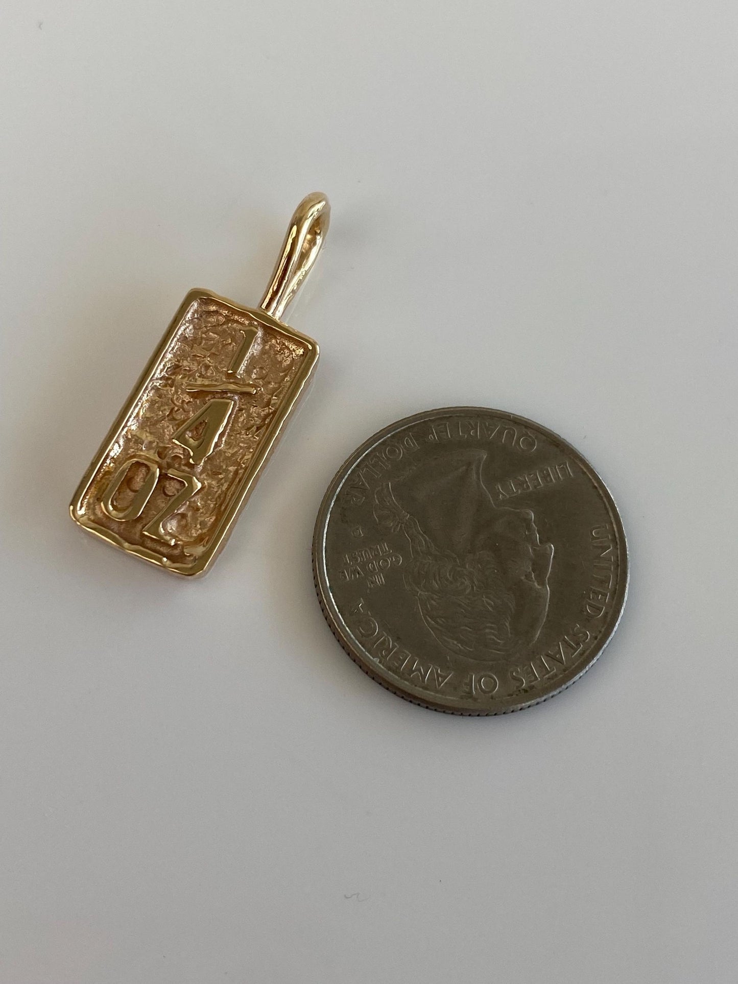 Vintage Solid 14k Yellow Gold 1/4 OZ Gold Bar Charm