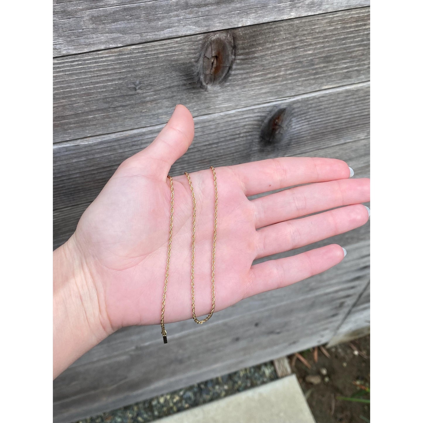 Vintage Solid 14k Yellow Gold Chain Necklace - 24.5 inches