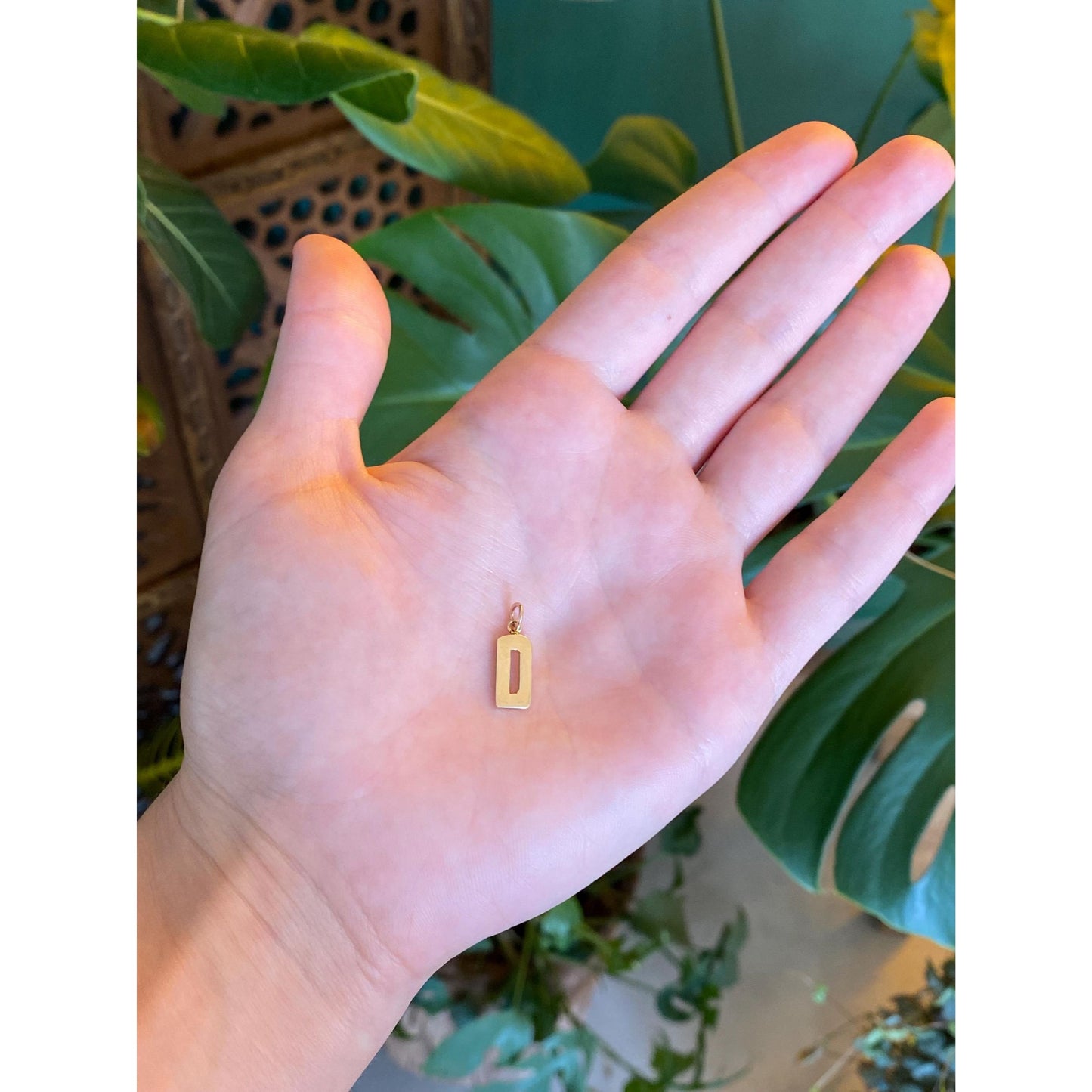 Solid 14k Yellow Gold Initial 'D' Charm