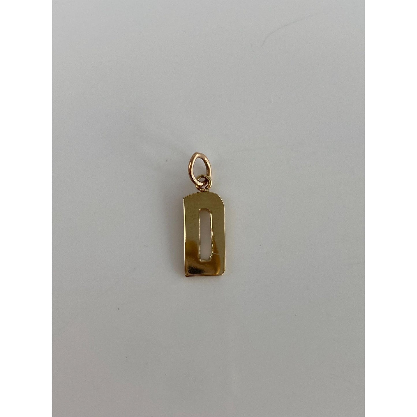 Solid 14k Yellow Gold Initial 'D' Charm